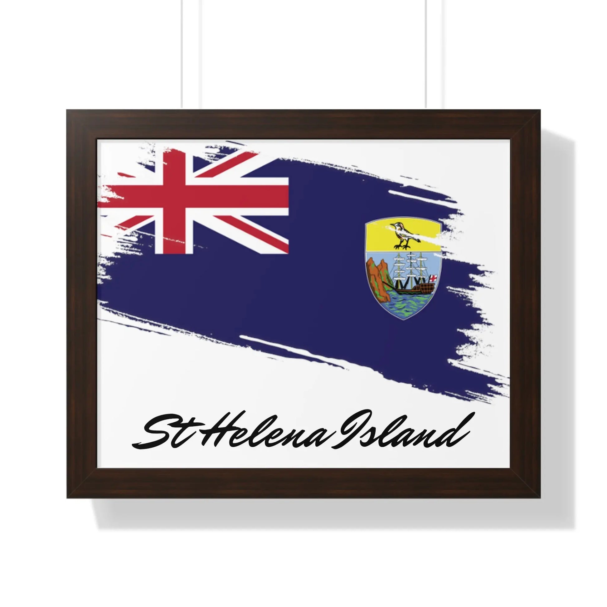 St Helena Island Framed Horizontal Poster - Simply Saint Designz