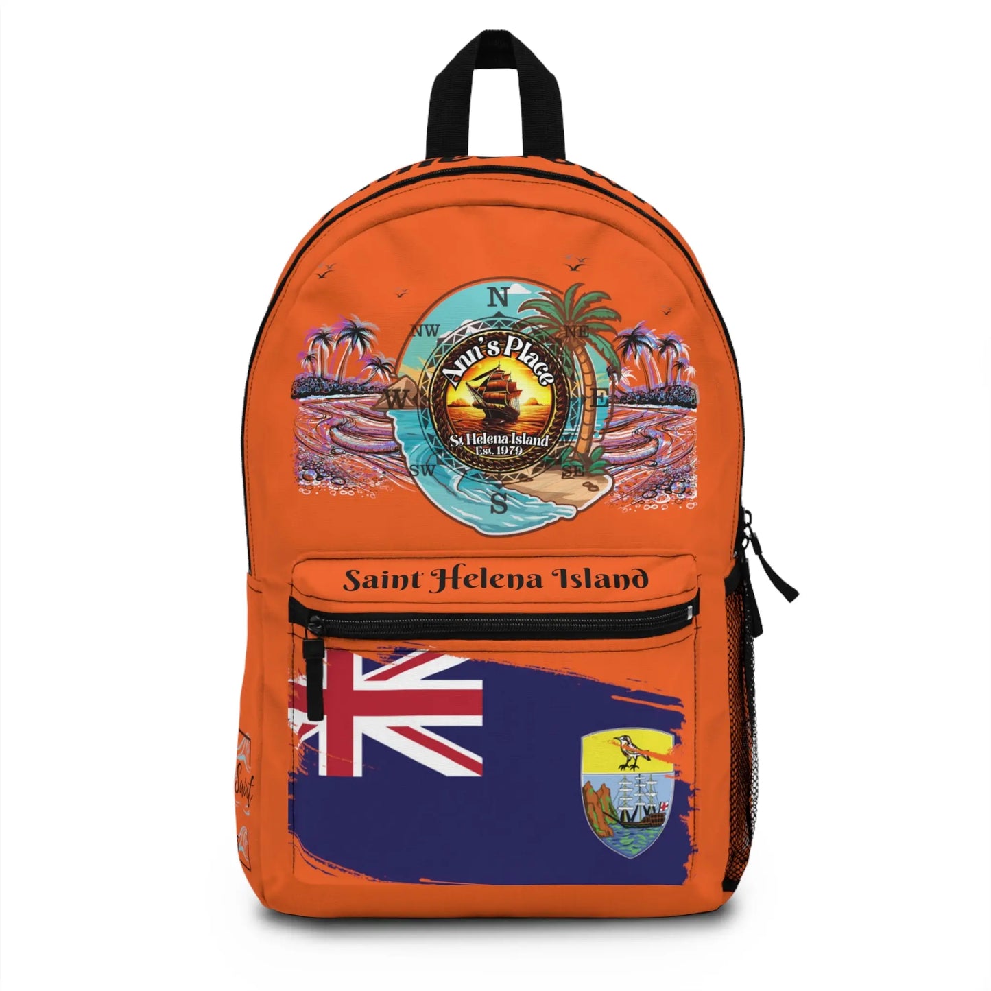 Anns Place Saint Helena Island Backpack (orange) - Simply Saint Designz