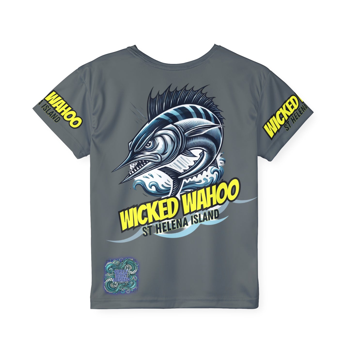 Kids Sports Jersey - Wicked Wahoo St Helena Island Ocean Adventure Shirt