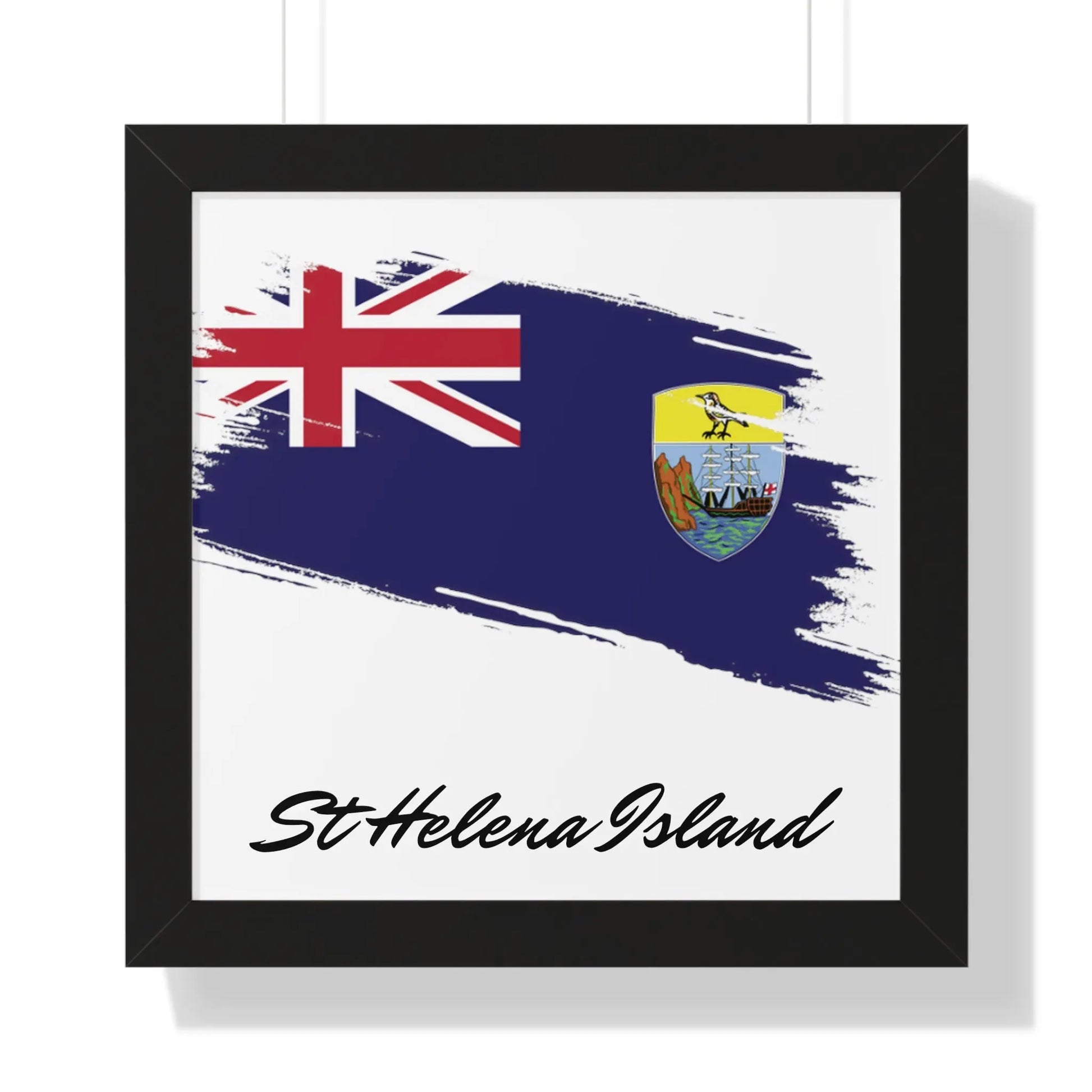 St Helena Island Framed Horizontal Poster - Simply Saint Designz