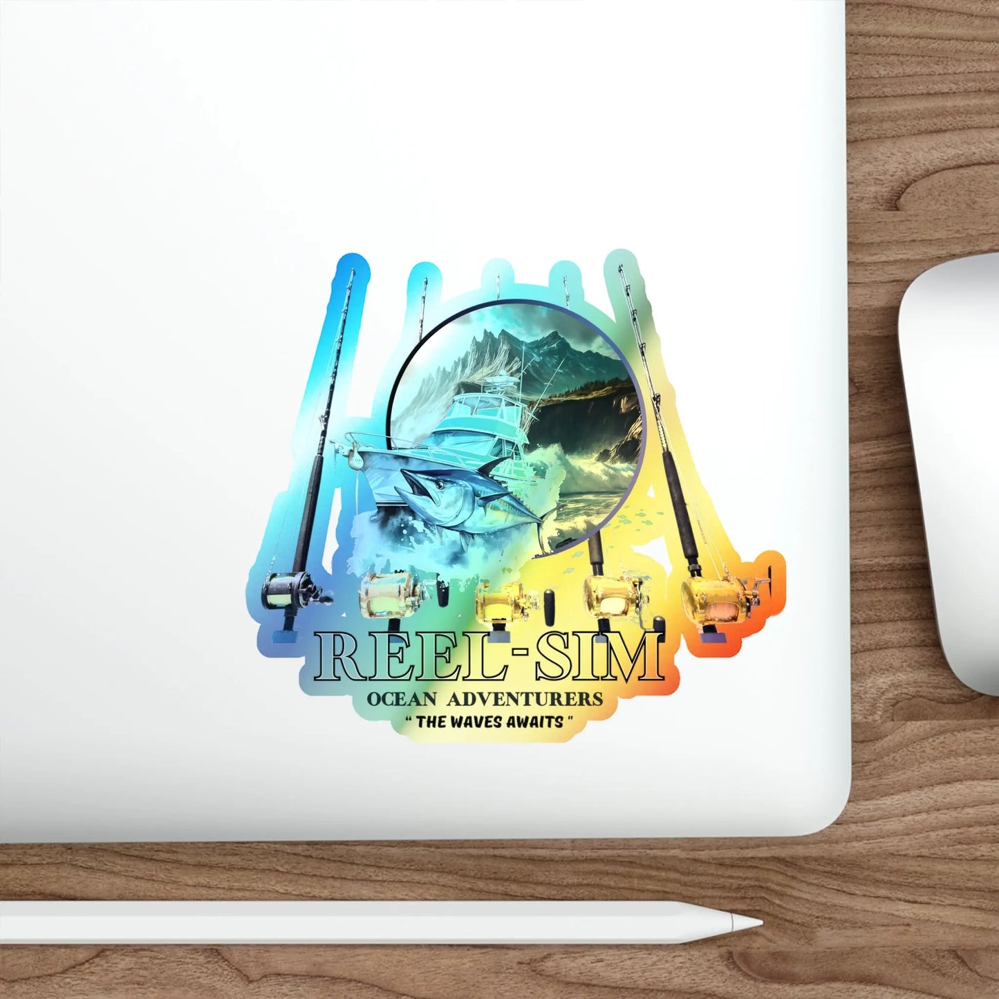 Reel Sim Holographic Die-cut Stickers - Simply Saint Designz