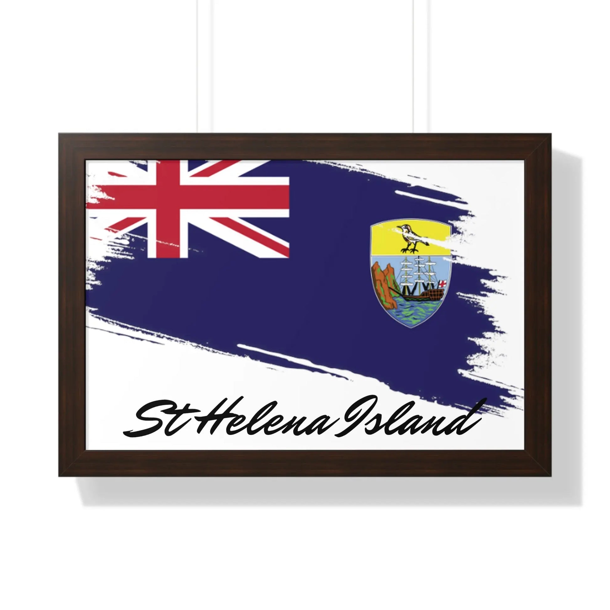 St Helena Island Framed Horizontal Poster - Simply Saint Designz