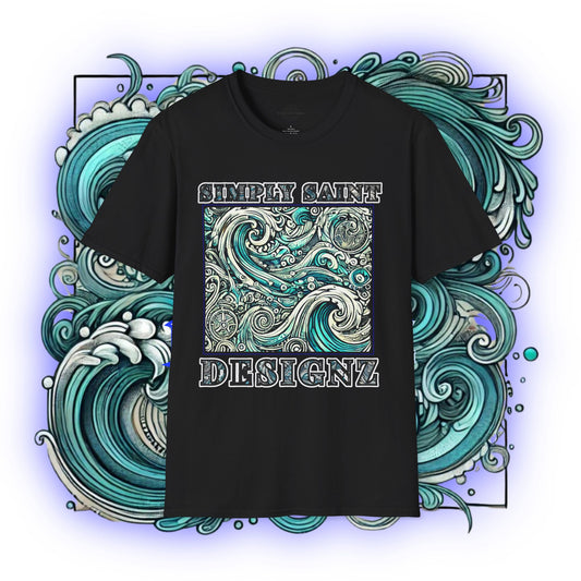 Tidal Harmony: Tribal Elegance Collection Tee