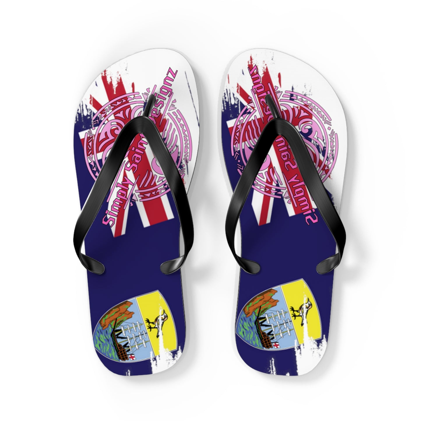 Simply Saint Designz Turtle Tribe Collection Flip Flops