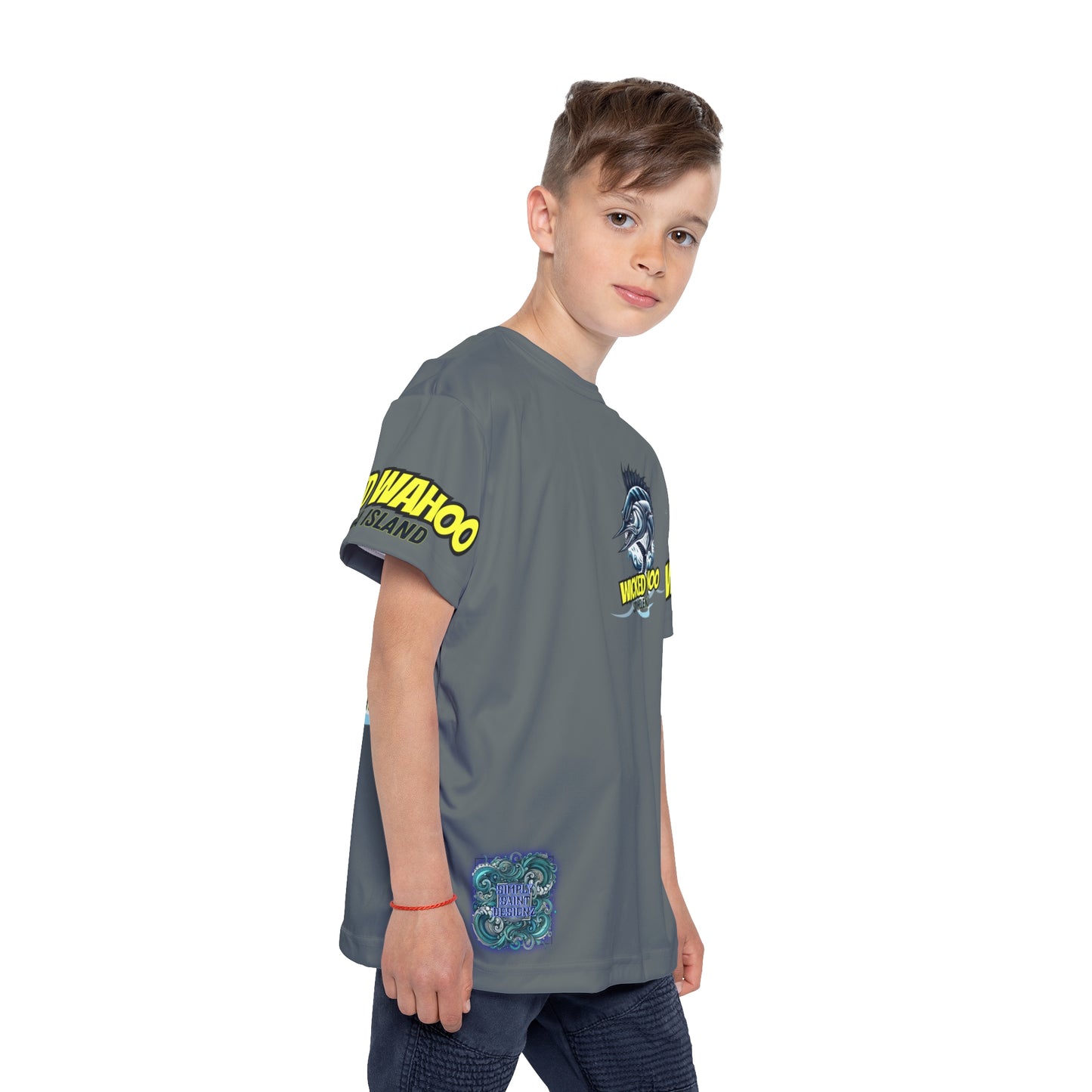 Kids Sports Jersey - Wicked Wahoo St Helena Island Ocean Adventure Shirt