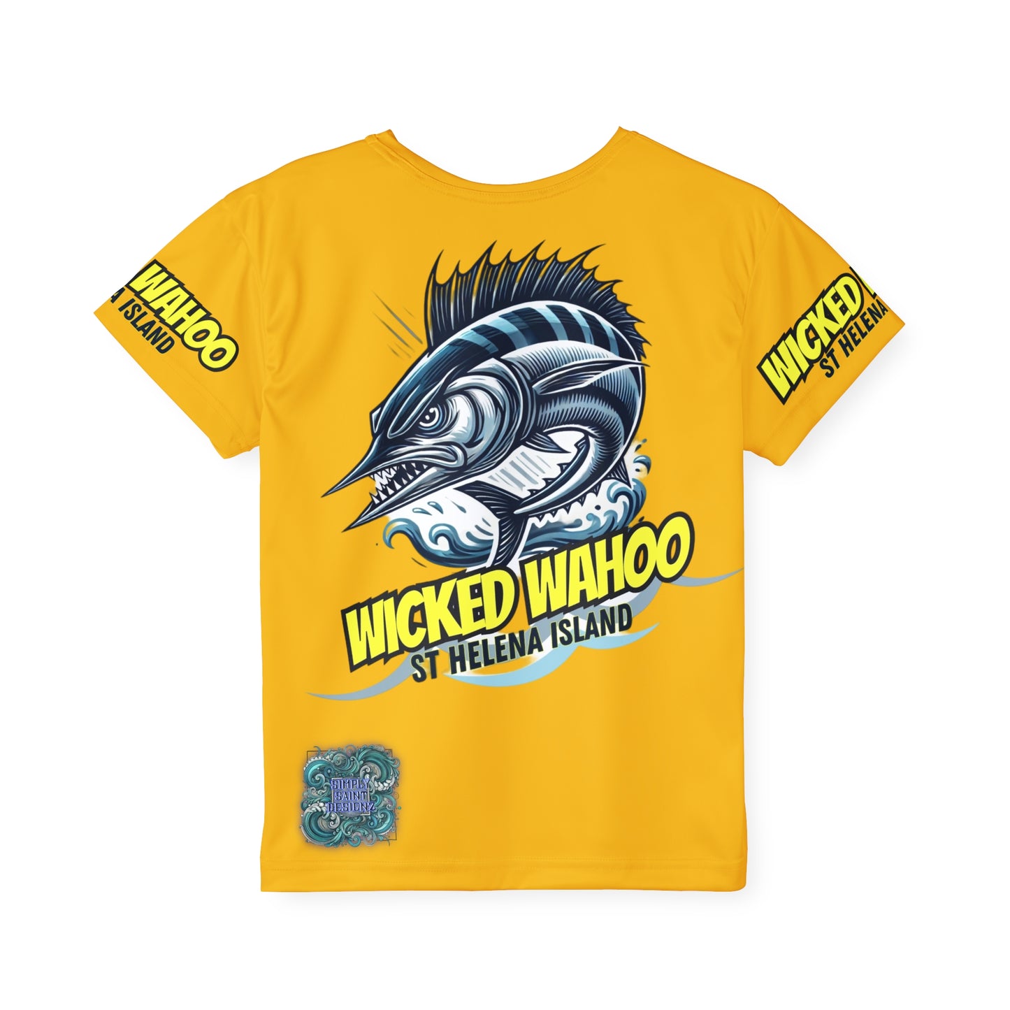 Kids Sports Jersey - Wicked Wahoo St Helena Island Ocean Adventure Shirt