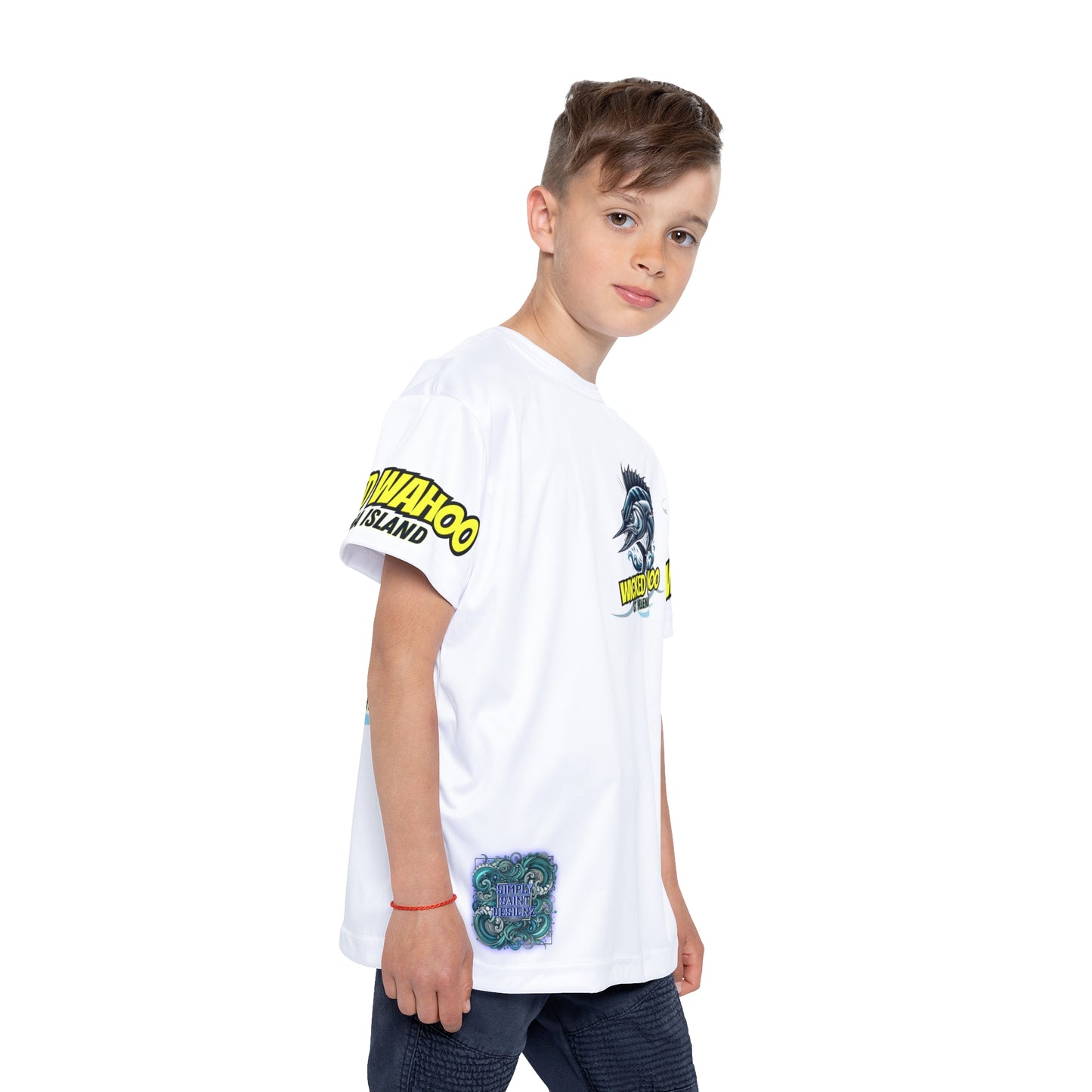 Kids Sports Jersey - Wicked Wahoo St Helena Island Ocean Adventure Shirt