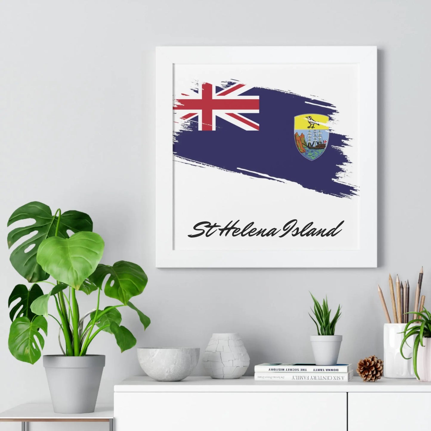 St Helena Island Framed Horizontal Poster - Simply Saint Designz