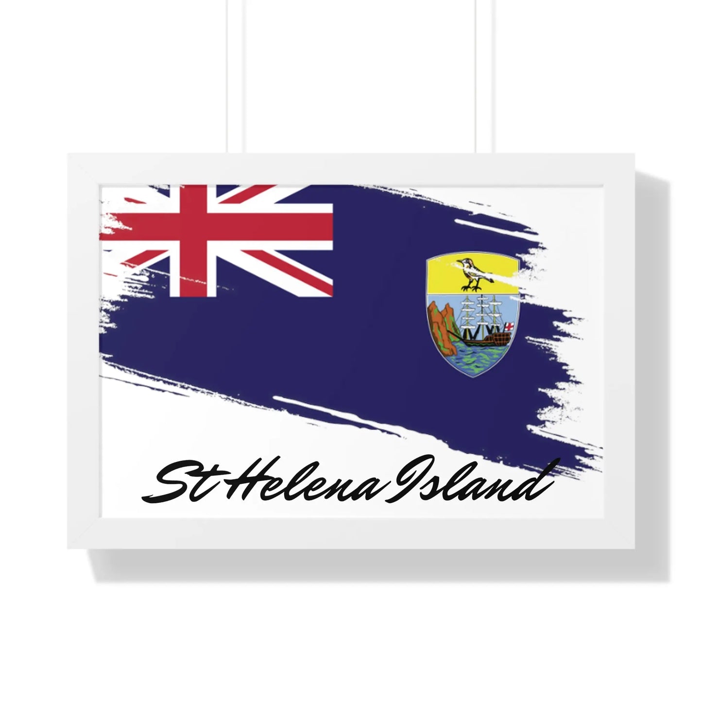 St Helena Island Framed Horizontal Poster - Simply Saint Designz