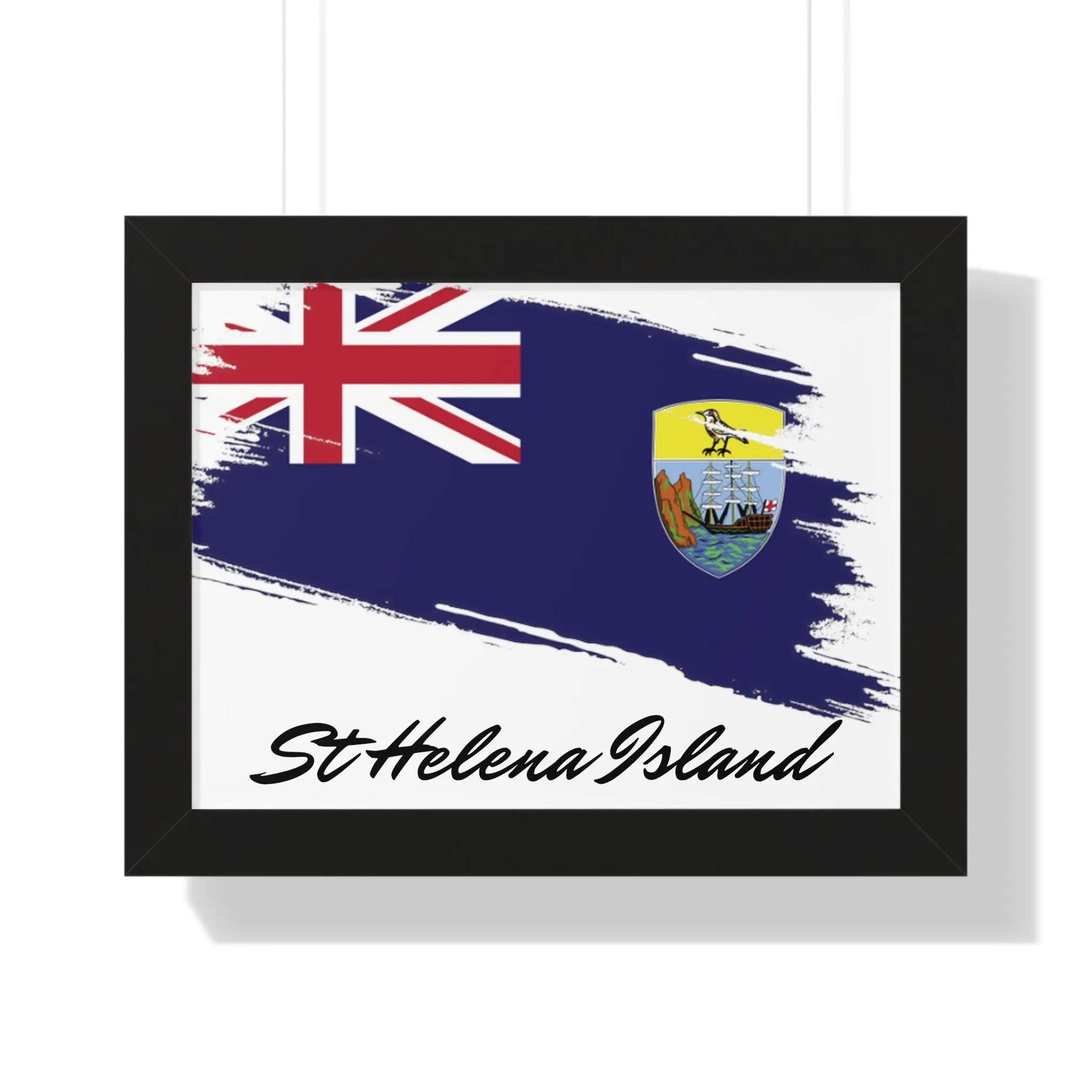 St Helena Island Framed Horizontal Poster - Simply Saint Designz