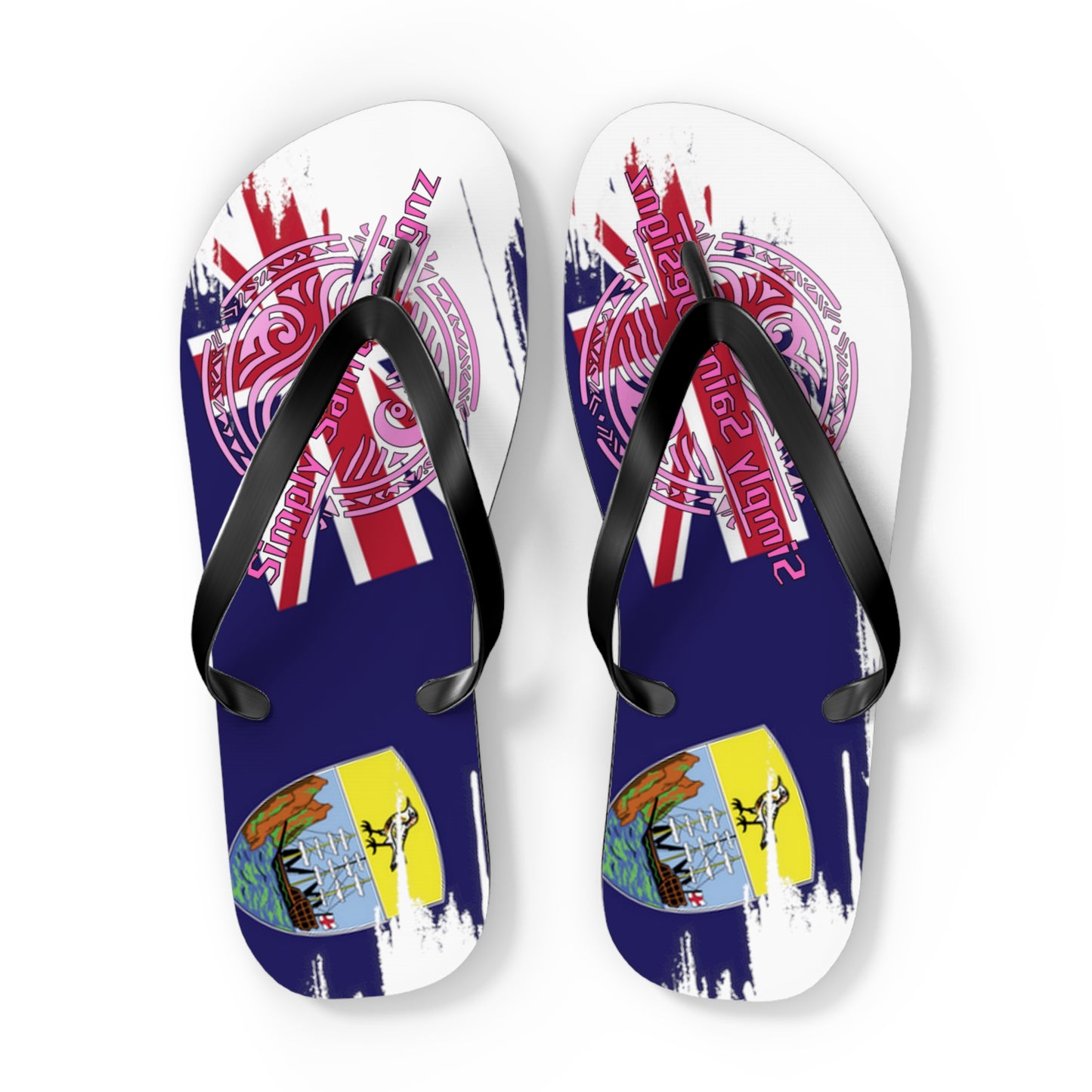 Simply Saint Designz Turtle Tribe Collection Flip Flops