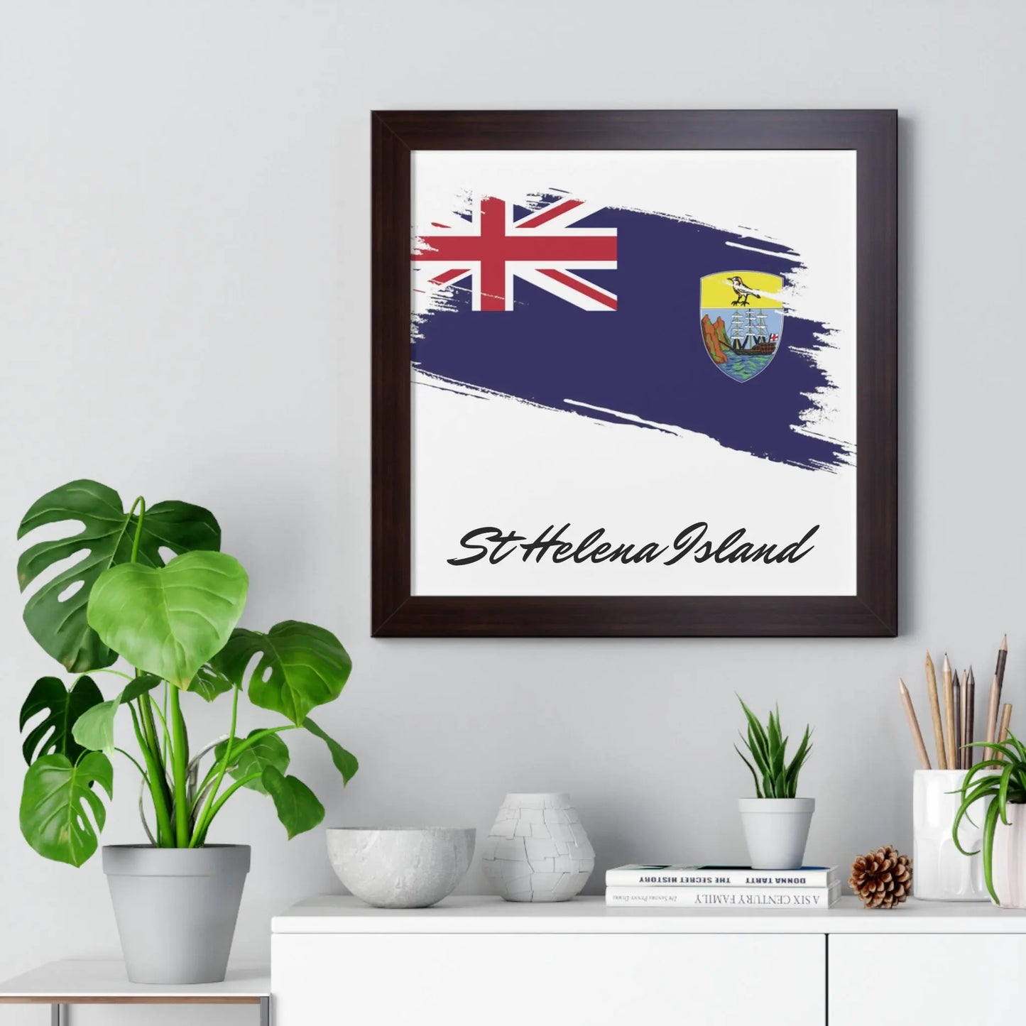 St Helena Island Framed Horizontal Poster - Simply Saint Designz