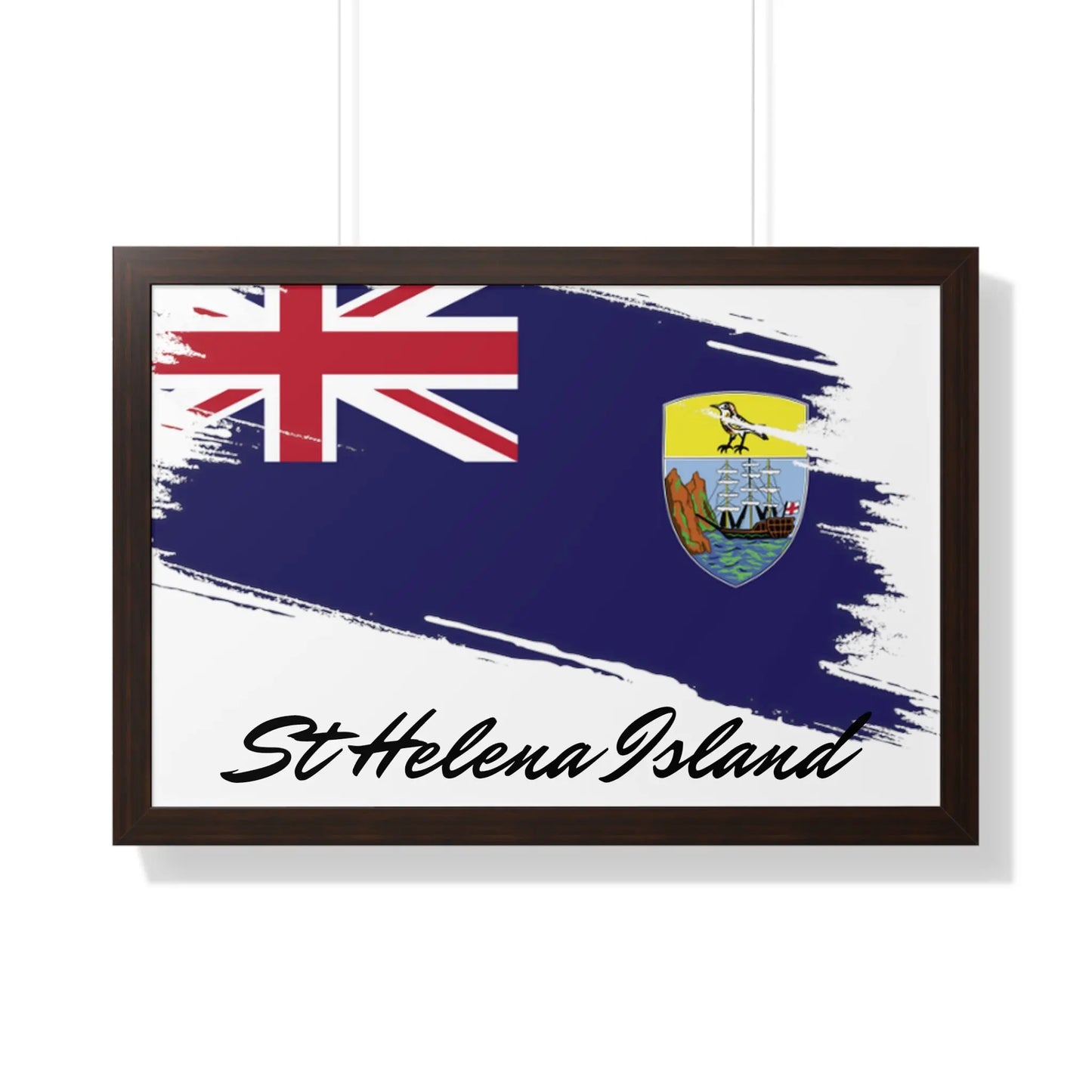 St Helena Island Framed Horizontal Poster - Simply Saint Designz