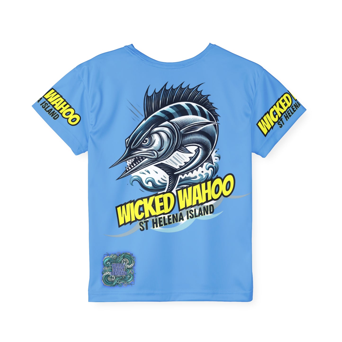 Kids Sports Jersey - Wicked Wahoo St Helena Island Ocean Adventure Shirt