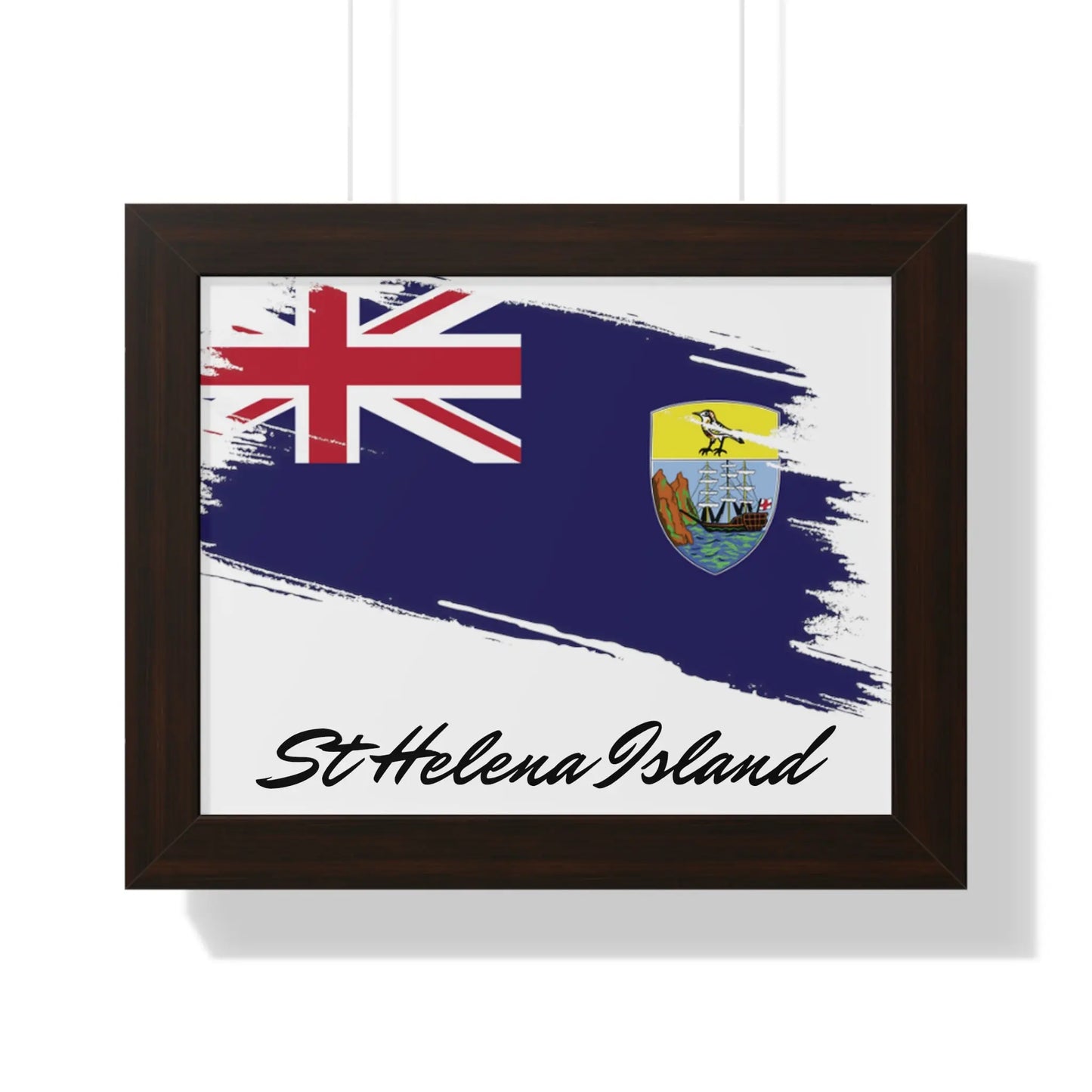 St Helena Island Framed Horizontal Poster - Simply Saint Designz