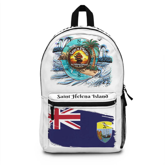 Anns Place Saint Helena Island Backpack (White) - Simply Saint Designz