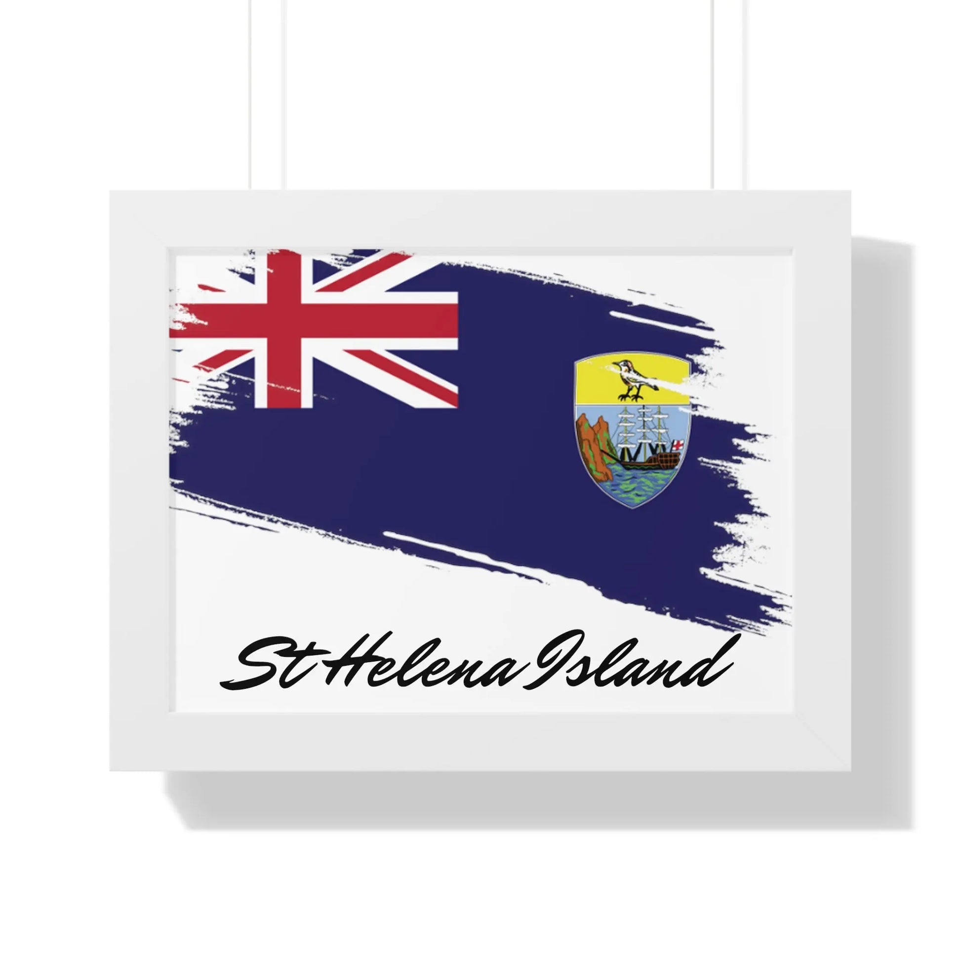 St Helena Island Framed Horizontal Poster - Simply Saint Designz