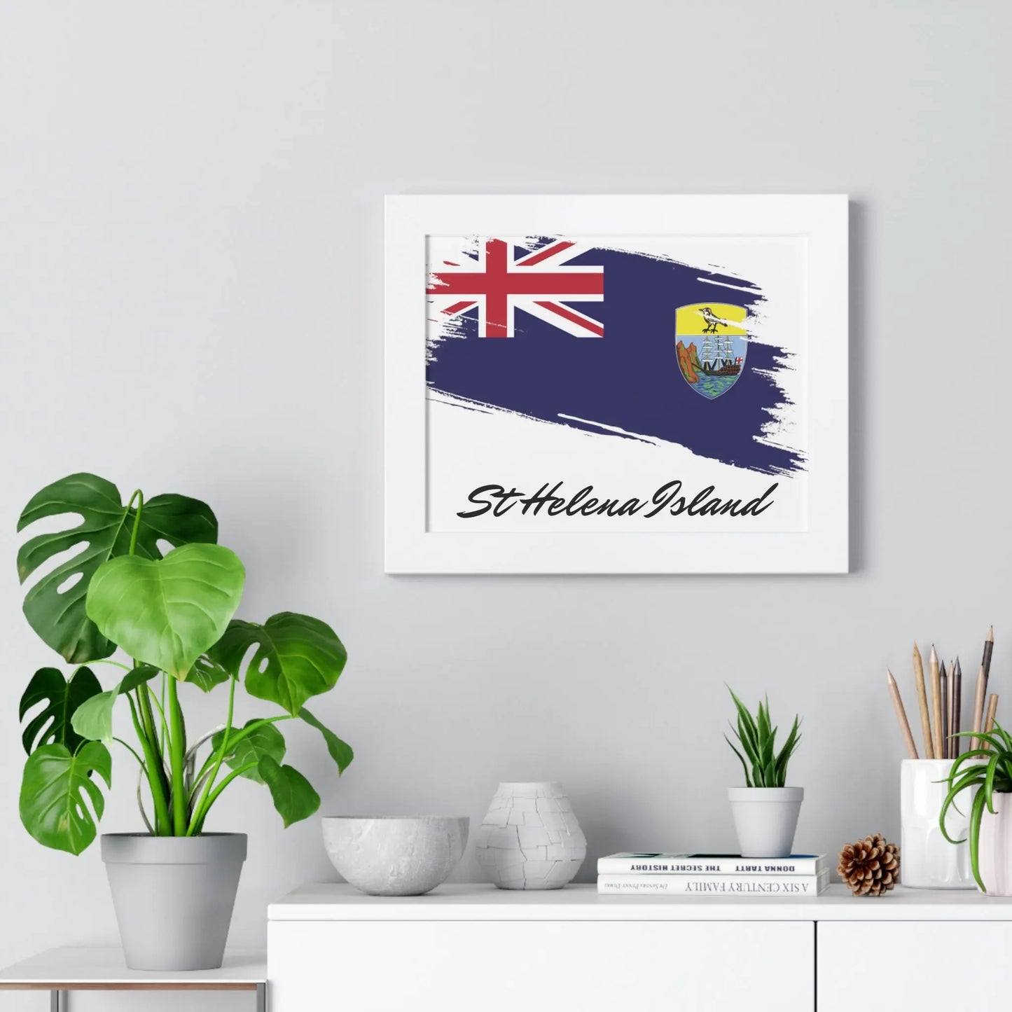 St Helena Island Framed Horizontal Poster - Simply Saint Designz