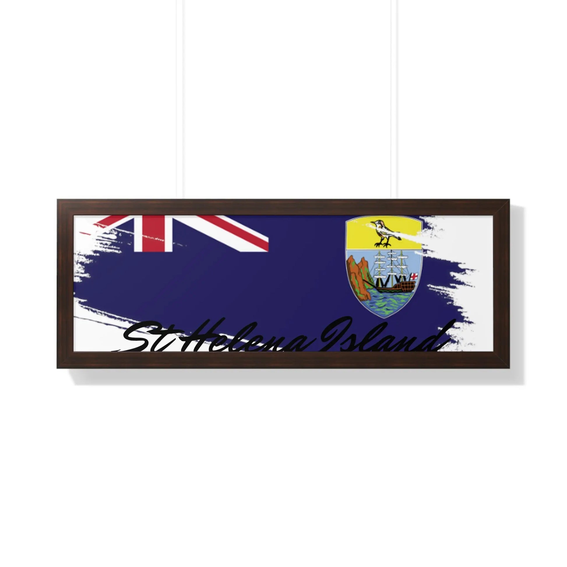 St Helena Island Framed Horizontal Poster - Simply Saint Designz