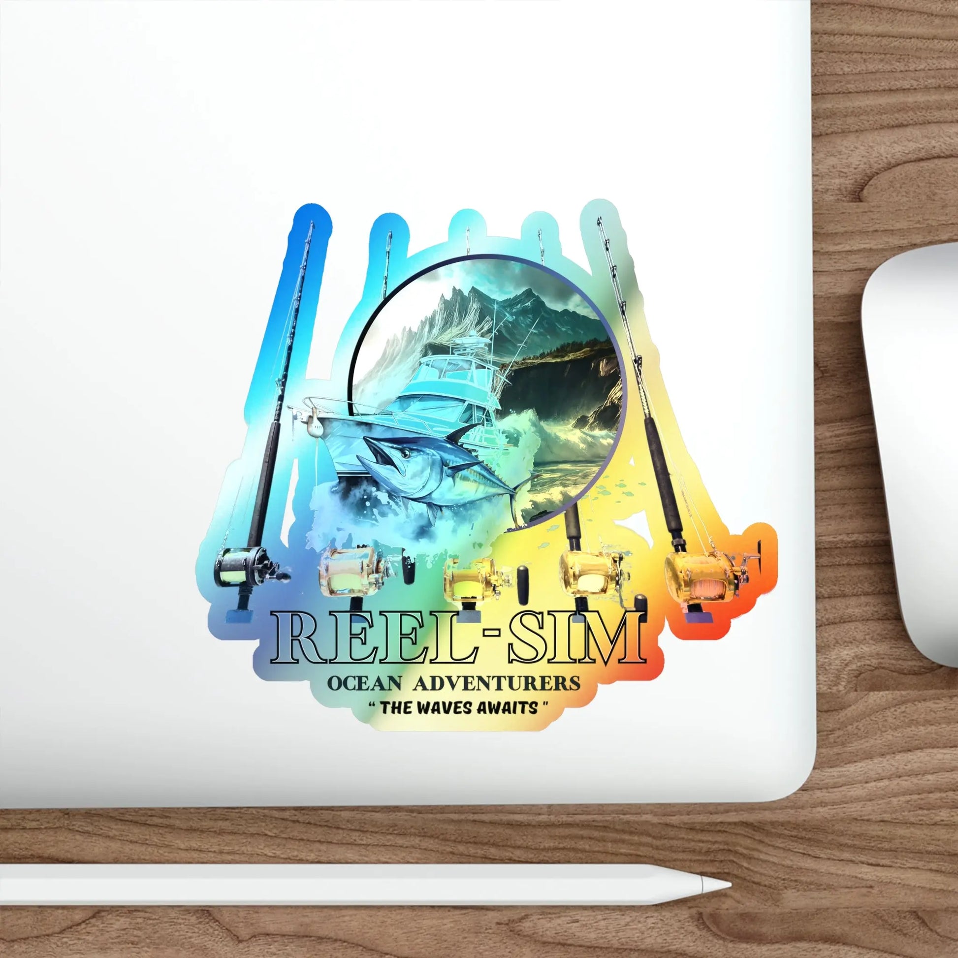 Reel Sim Holographic Die-cut Stickers - Simply Saint Designz