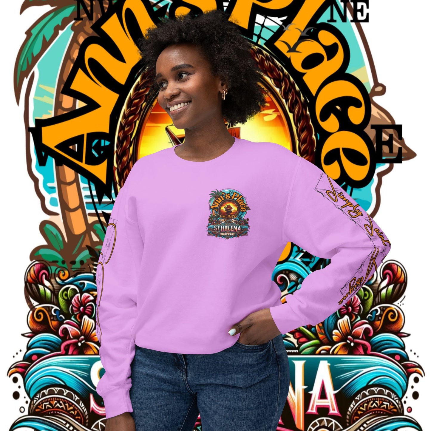 Ann's Place Unisex Lightweight Crewneck Sweatshirt