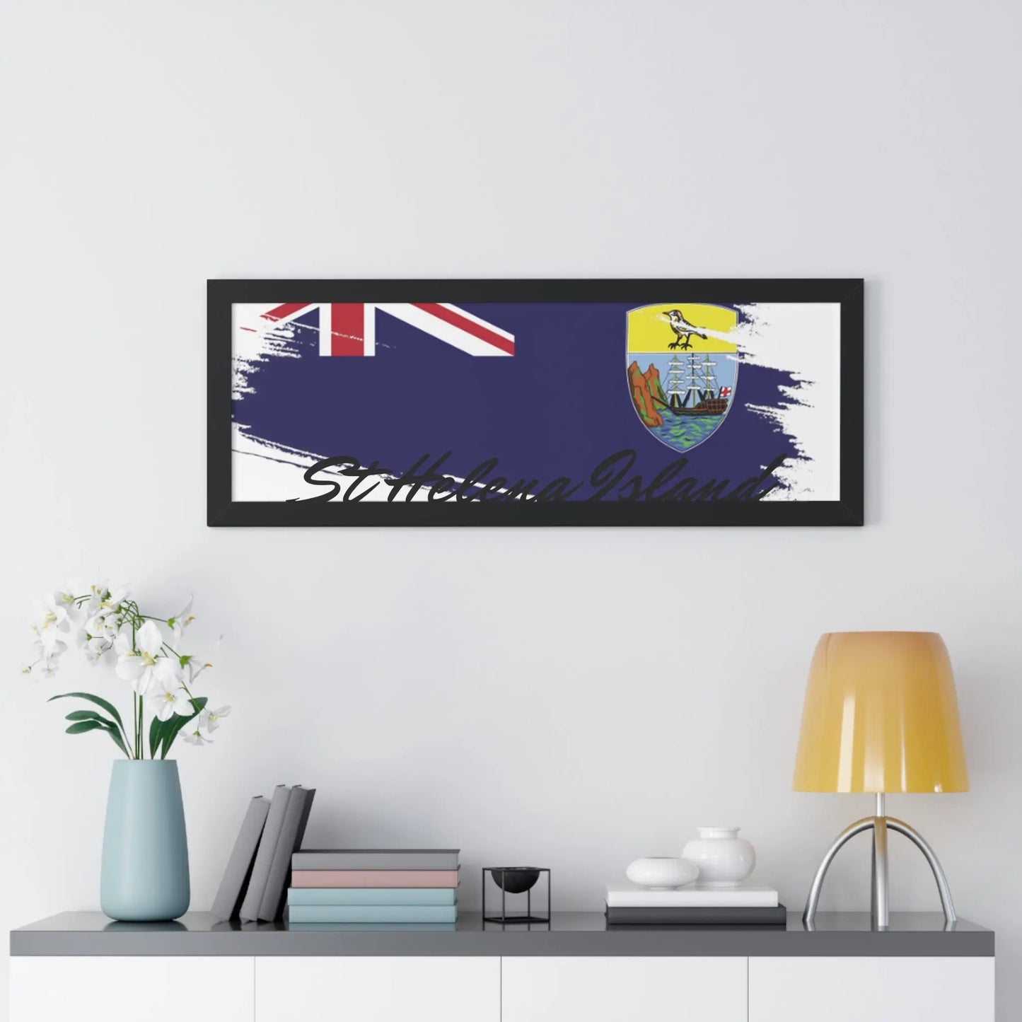 St Helena Island Framed Horizontal Poster - Simply Saint Designz