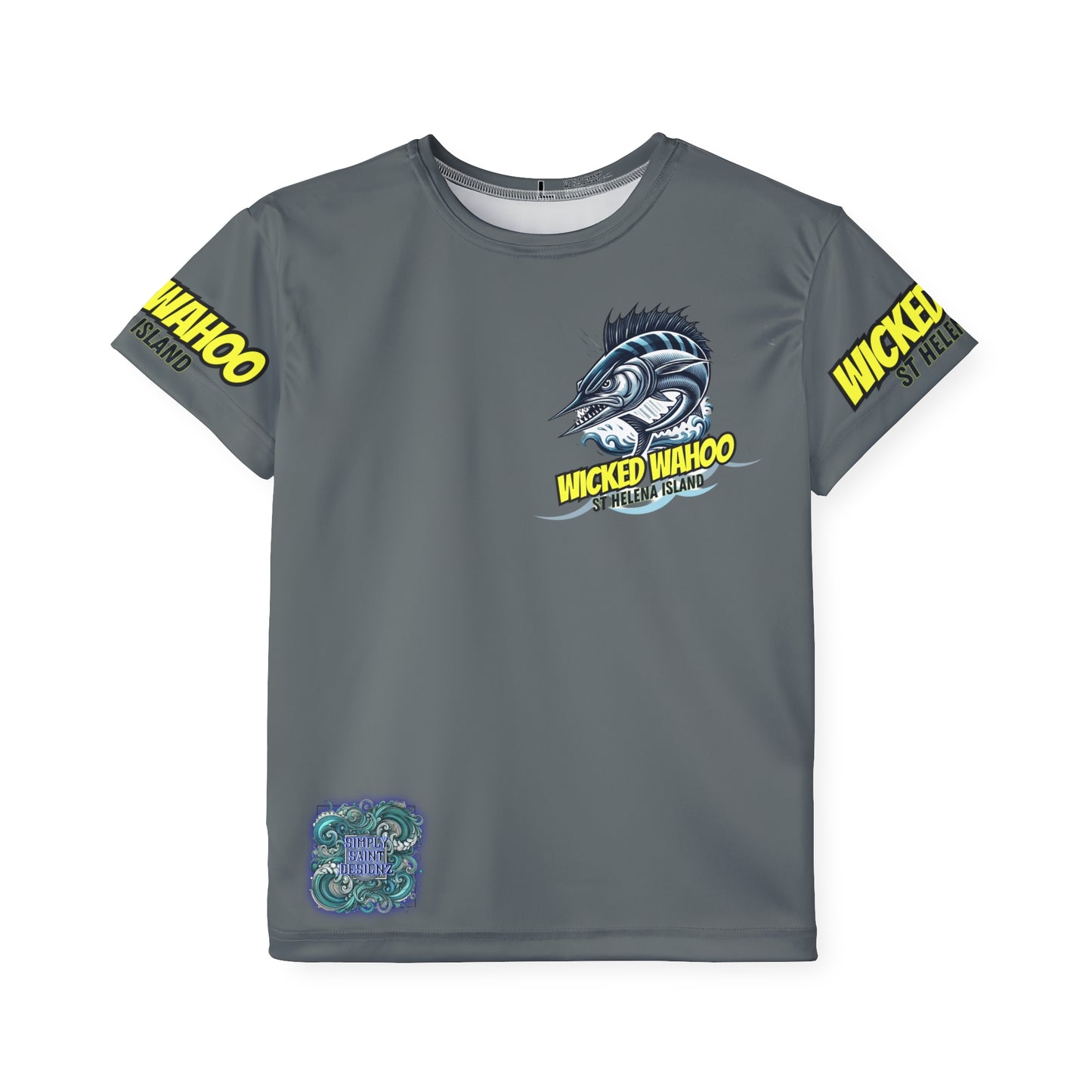 Kids Sports Jersey - Wicked Wahoo St Helena Island Ocean Adventure Shirt