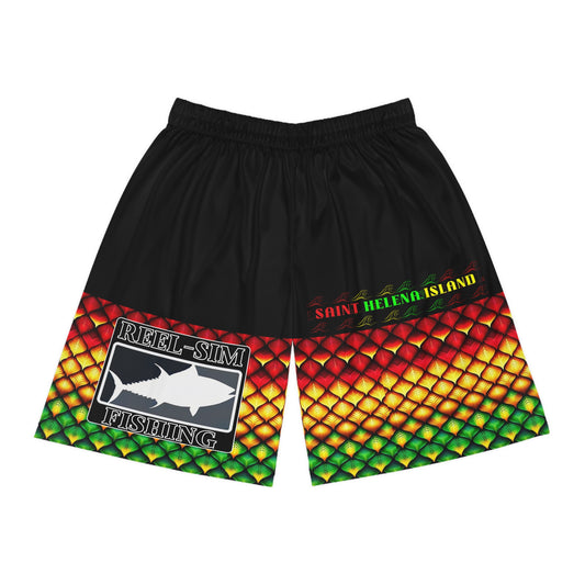 Reel Sim Shorts (AOP) Rasta Scales