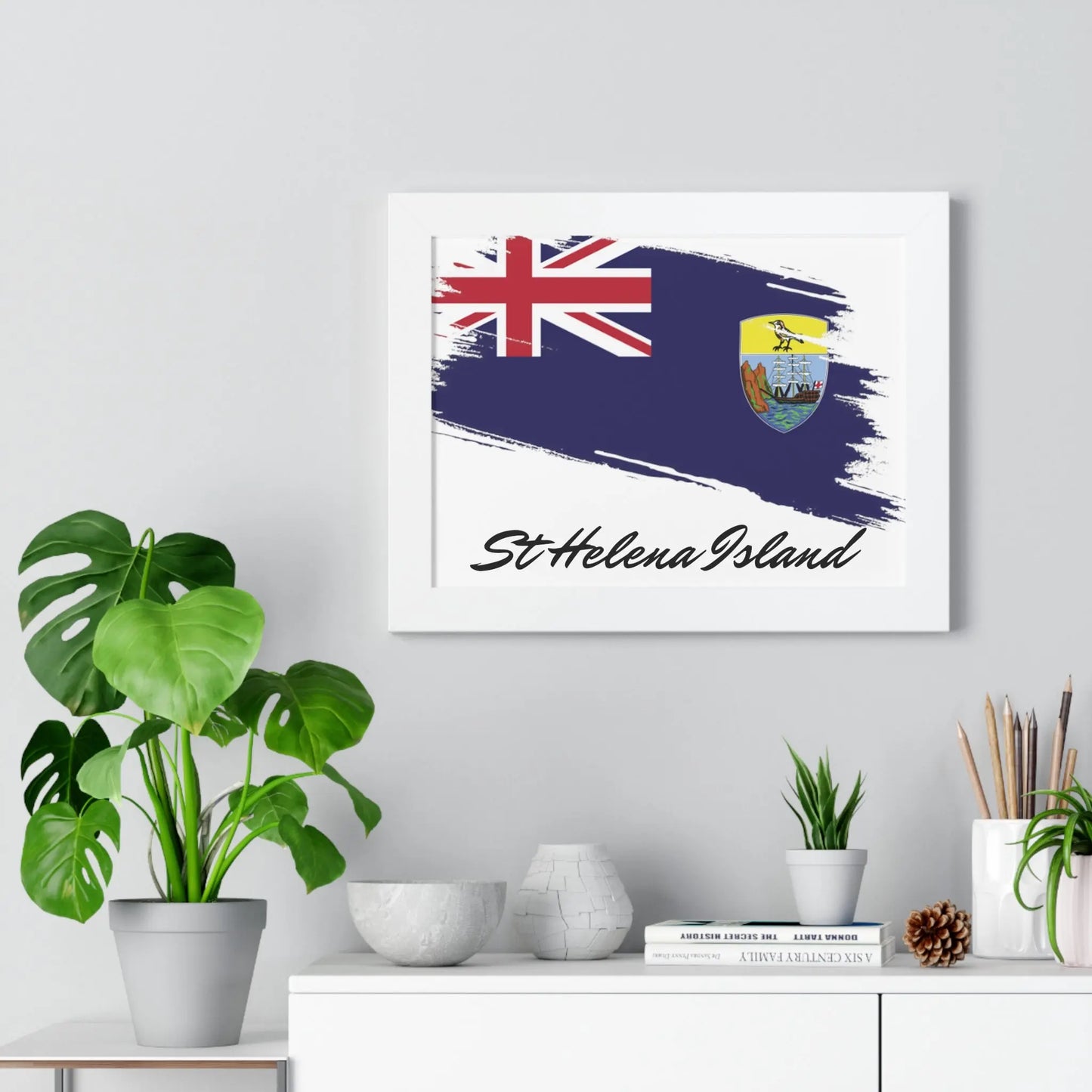 St Helena Island Framed Horizontal Poster - Simply Saint Designz