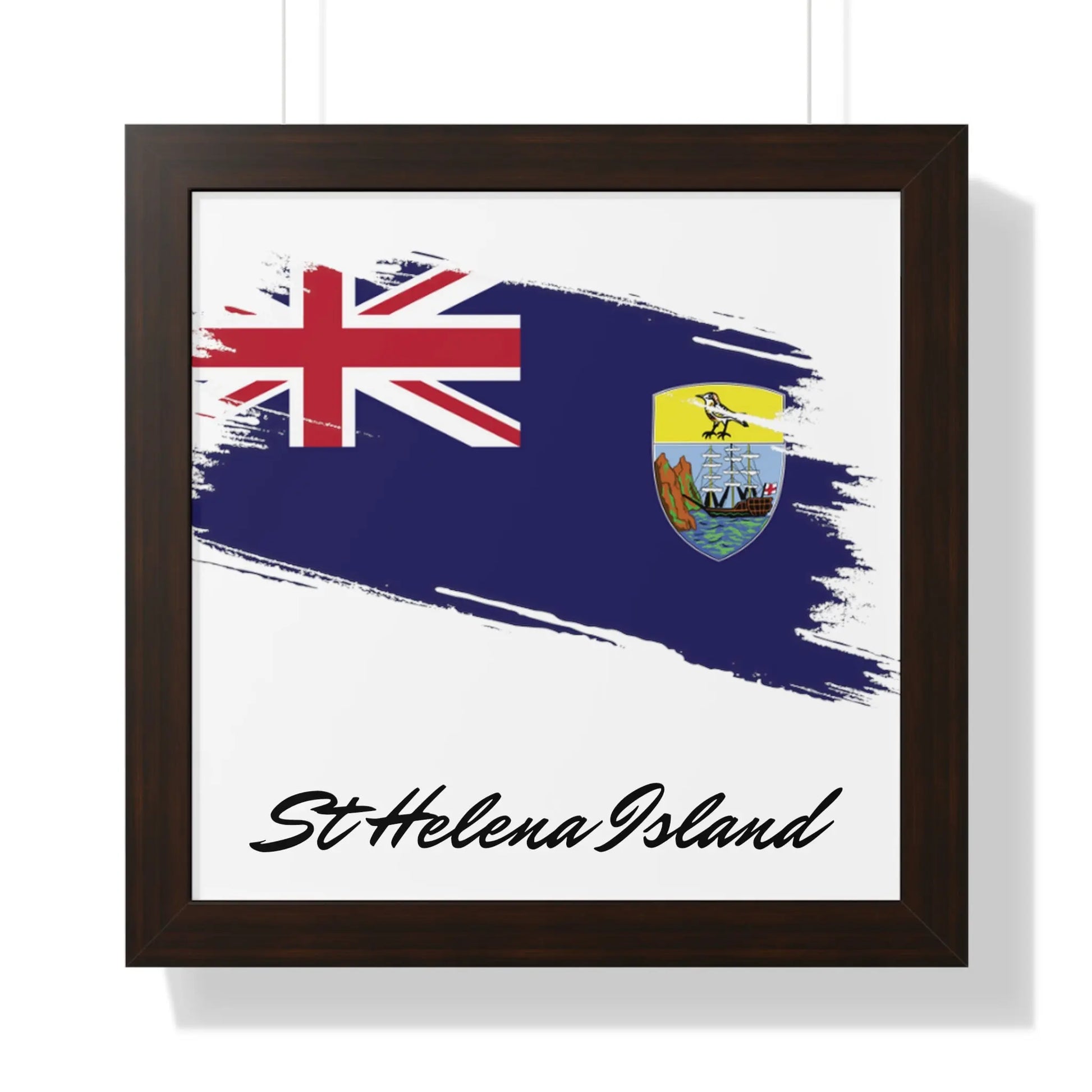 St Helena Island Framed Horizontal Poster - Simply Saint Designz