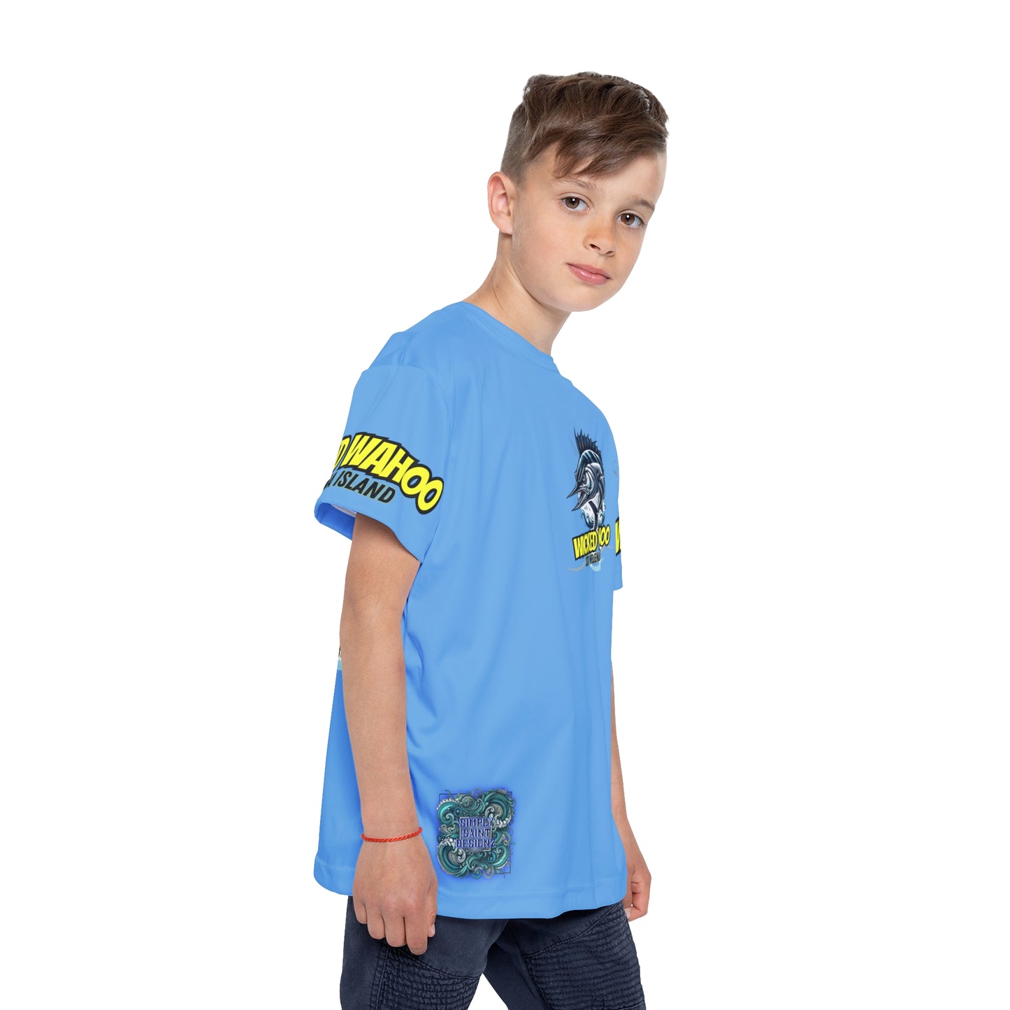 Kids Sports Jersey - Wicked Wahoo St Helena Island Ocean Adventure Shirt