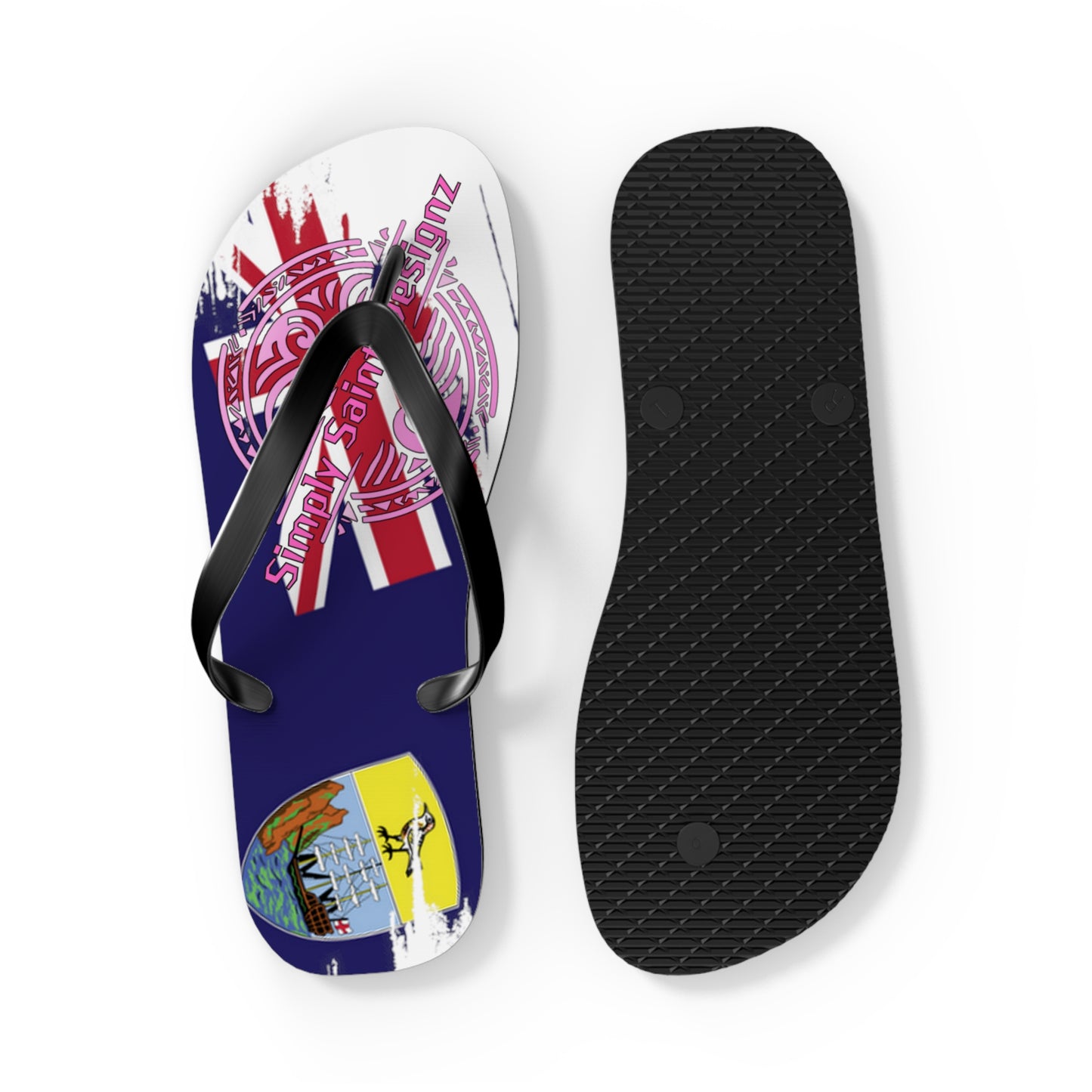 Simply Saint Designz Turtle Tribe Collection Flip Flops