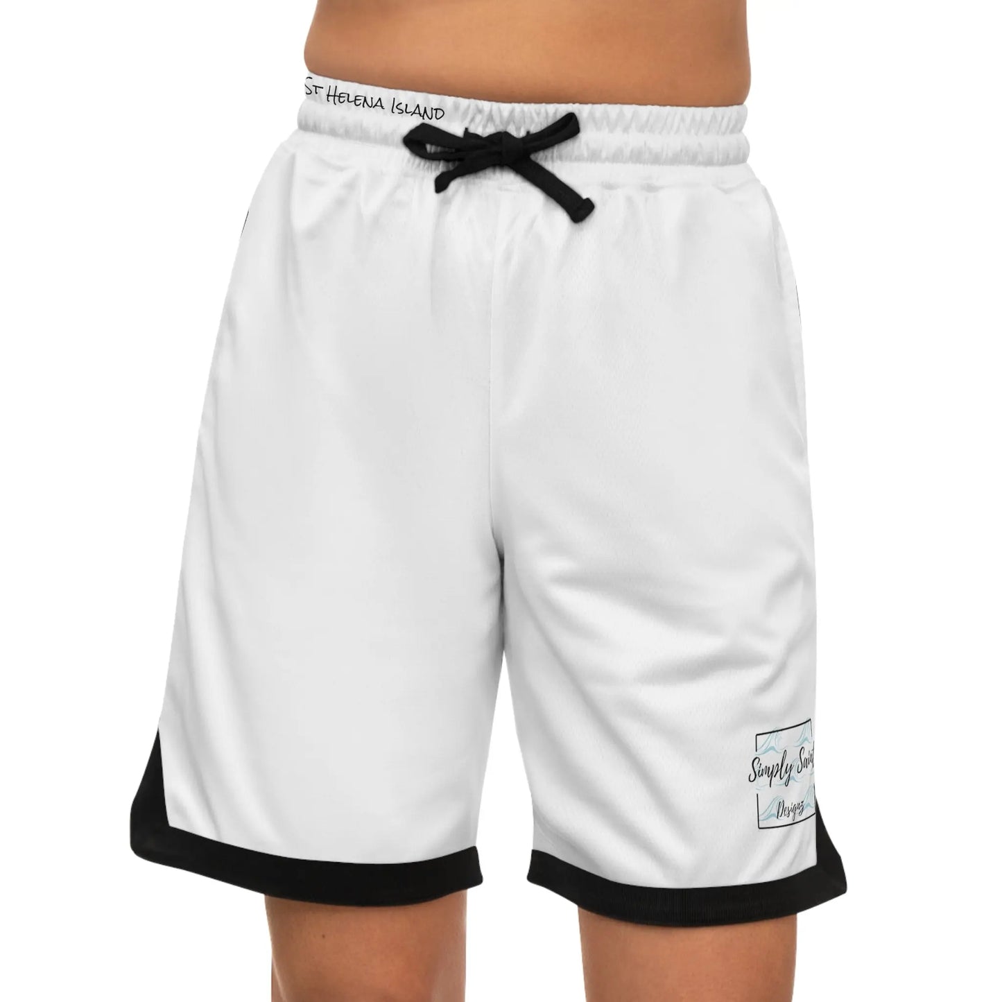 St Helena Island Basketball Rib Shorts (AOP) - Simply Saint Designz