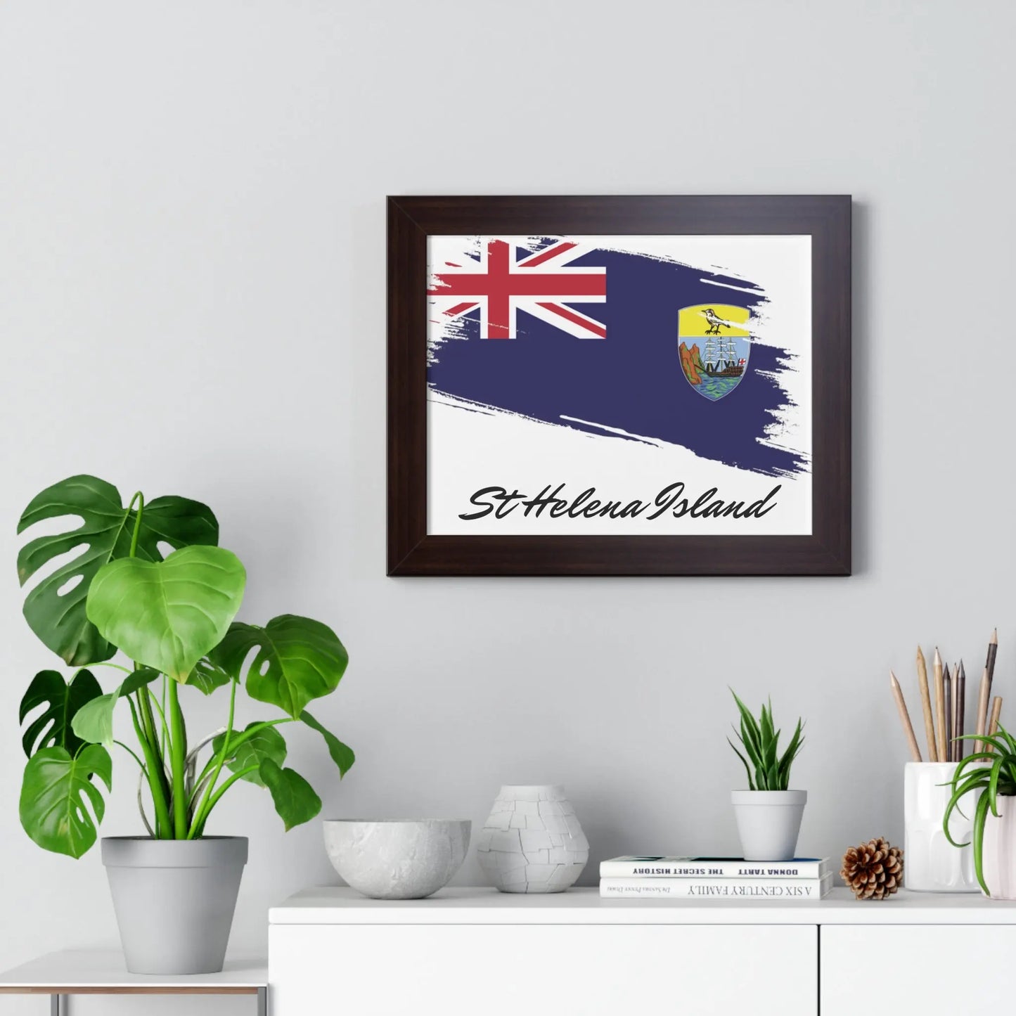 St Helena Island Framed Horizontal Poster - Simply Saint Designz