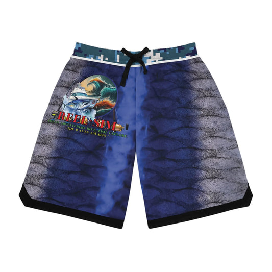 reel sim st helena island Basketball Rib Shorts (AOP) - Simply Saint Designz