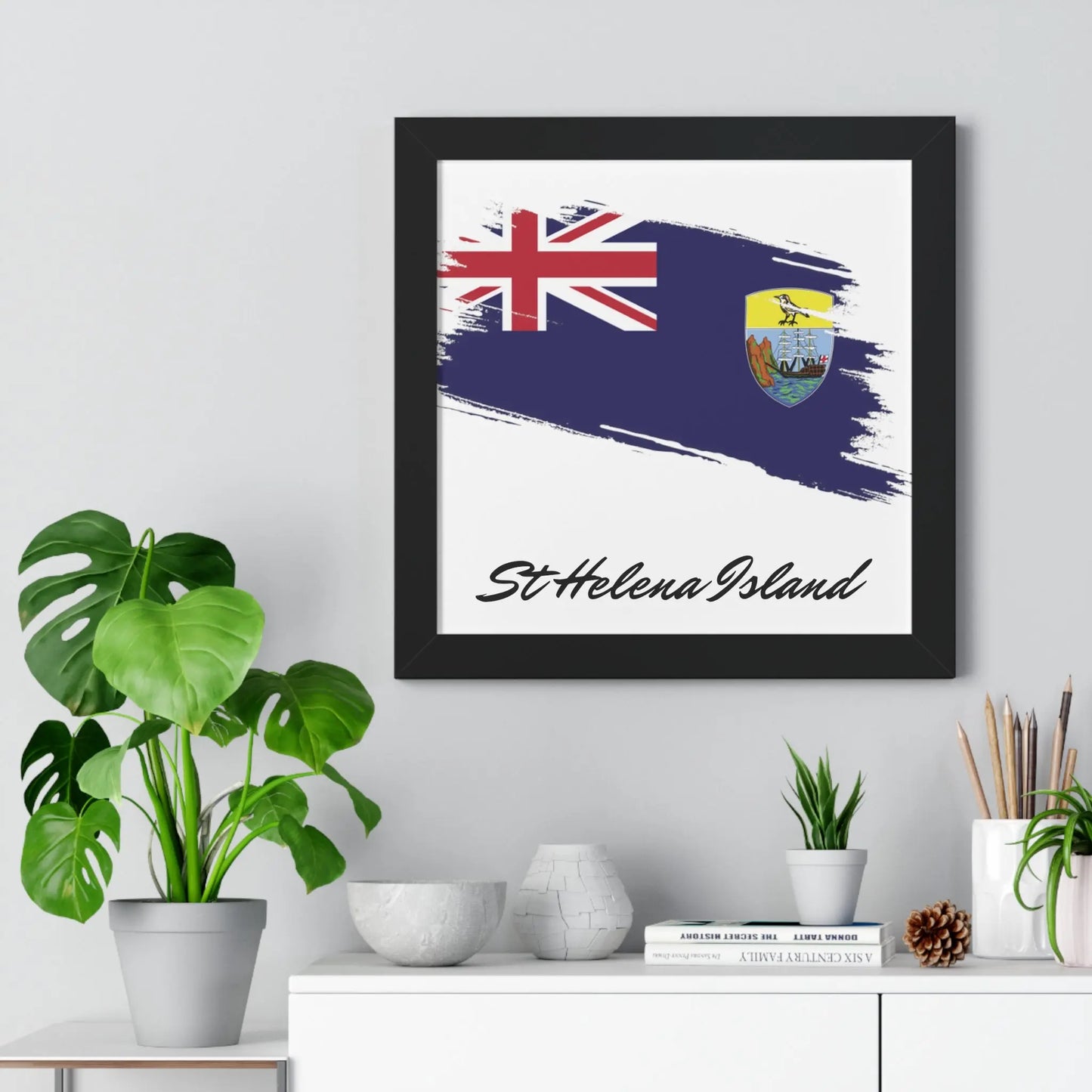 St Helena Island Framed Horizontal Poster - Simply Saint Designz