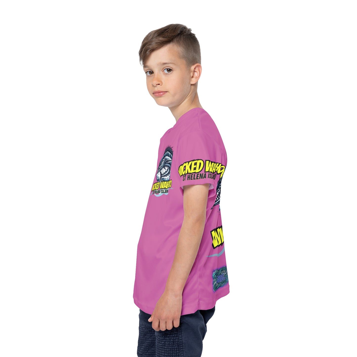 Kids Sports Jersey - Wicked Wahoo St Helena Island Ocean Adventure Shirt