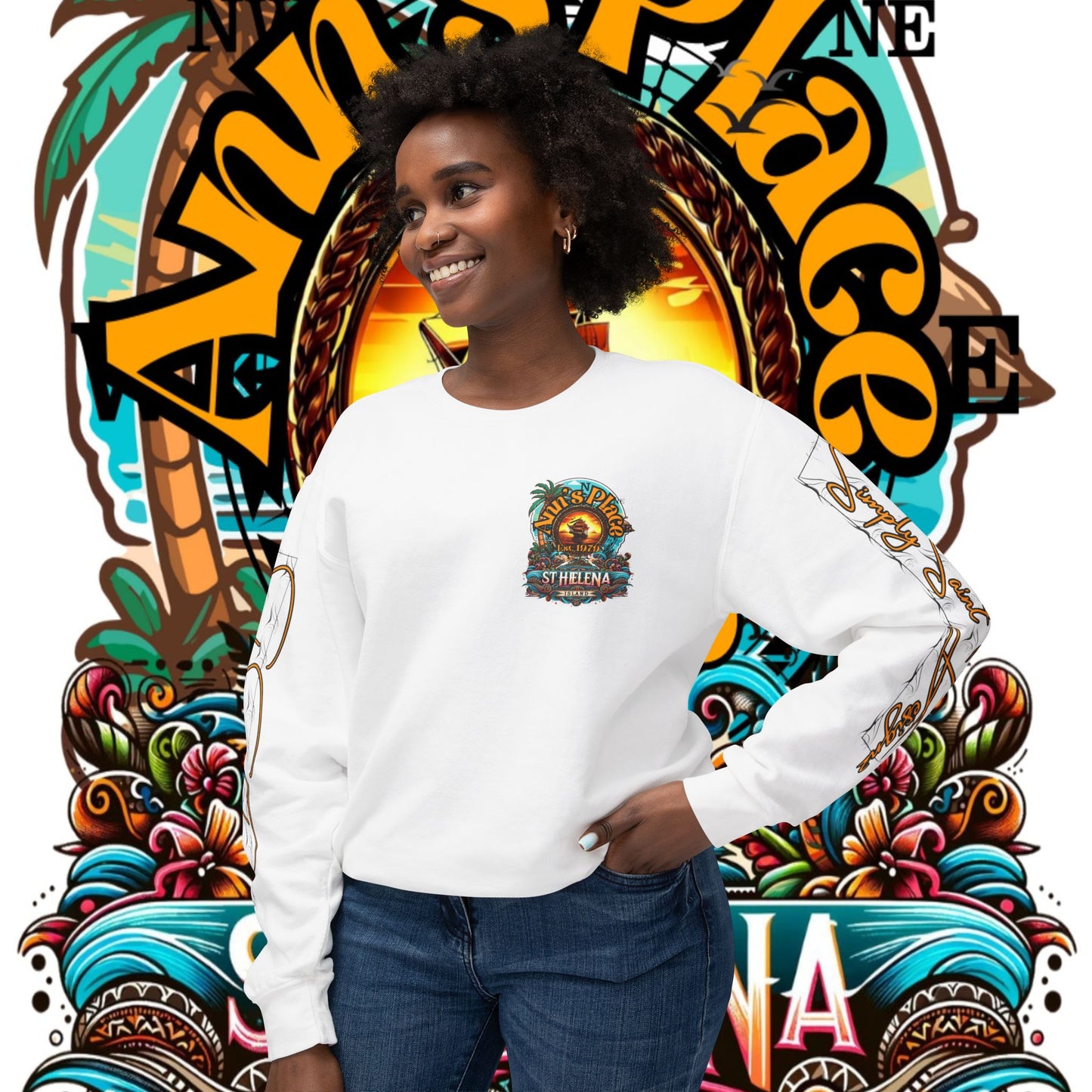 Ann's Place Unisex Lightweight Crewneck Sweatshirt