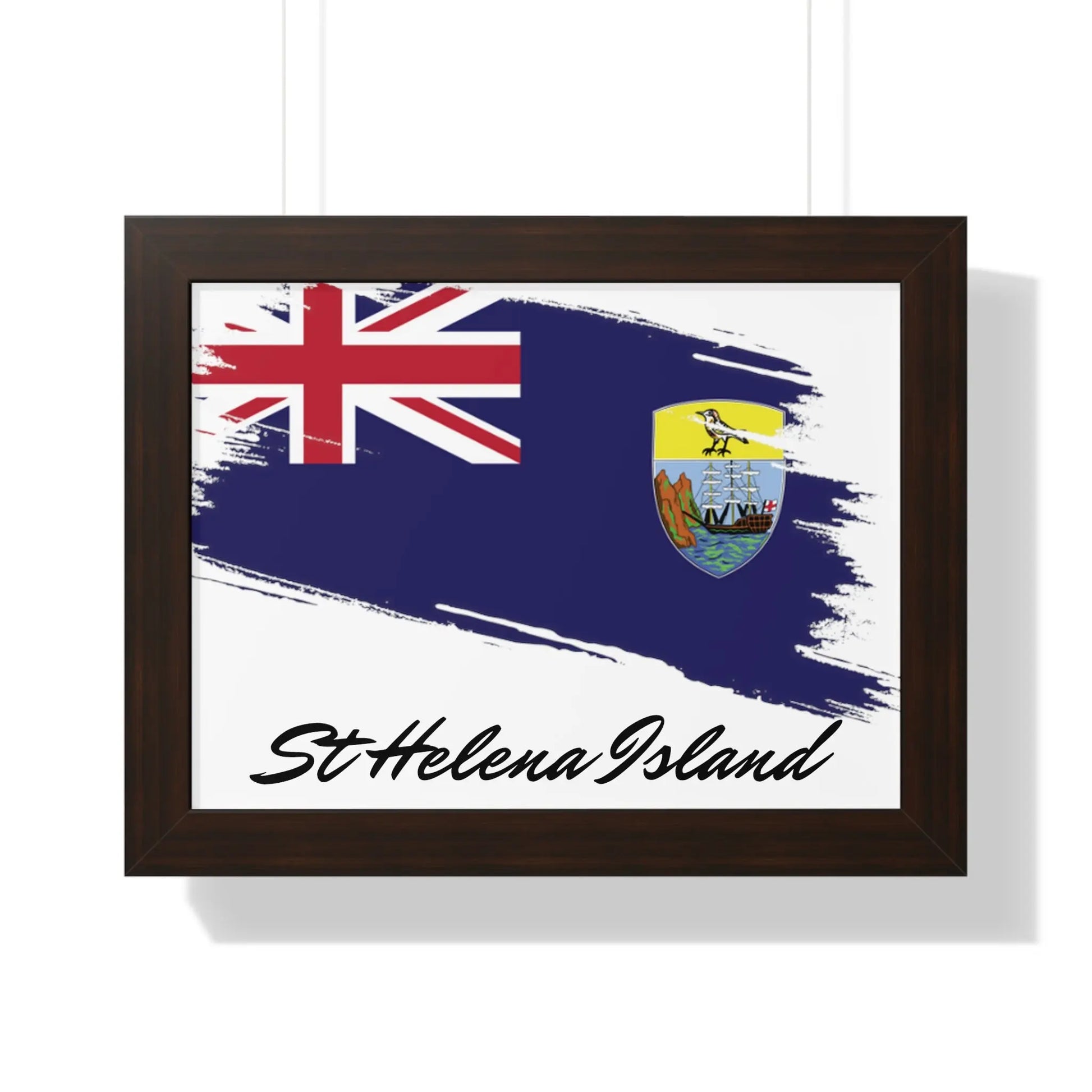 St Helena Island Framed Horizontal Poster - Simply Saint Designz