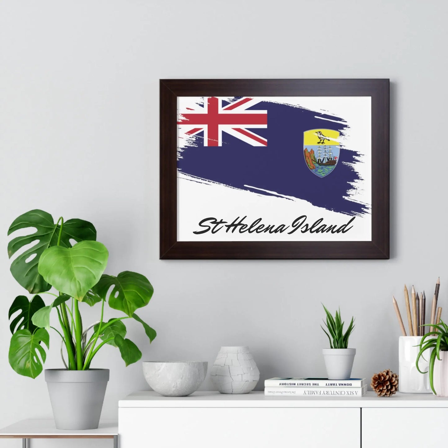 St Helena Island Framed Horizontal Poster - Simply Saint Designz