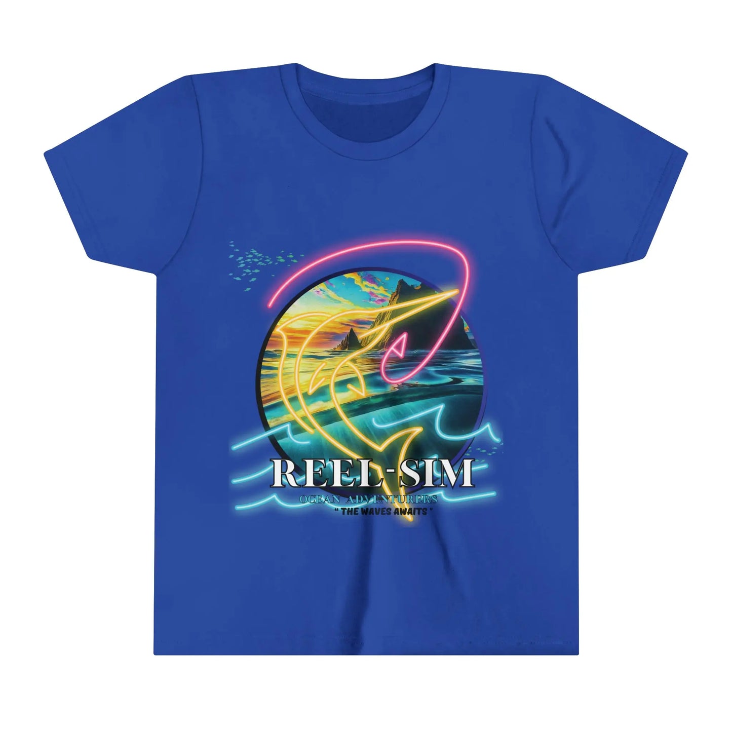 Reel Sim Youth Fishing Shirt: Short Sleeve Tee for the Next Generation of Anglers - Simply Saint Designz