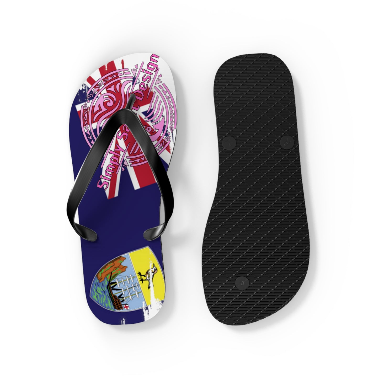 Simply Saint Designz Turtle Tribe Collection Flip Flops