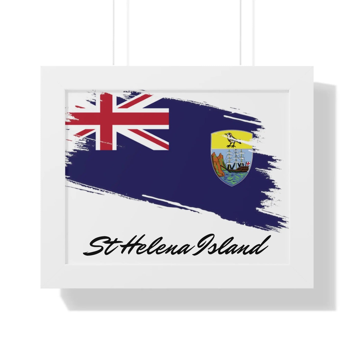 St Helena Island Framed Horizontal Poster - Simply Saint Designz