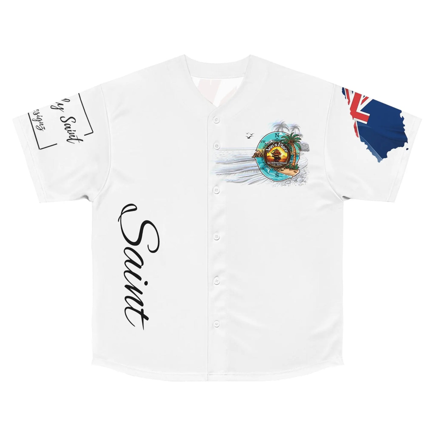 Ann's Place Men's Baseball Jersey (AOP) - Simply Saint Designz