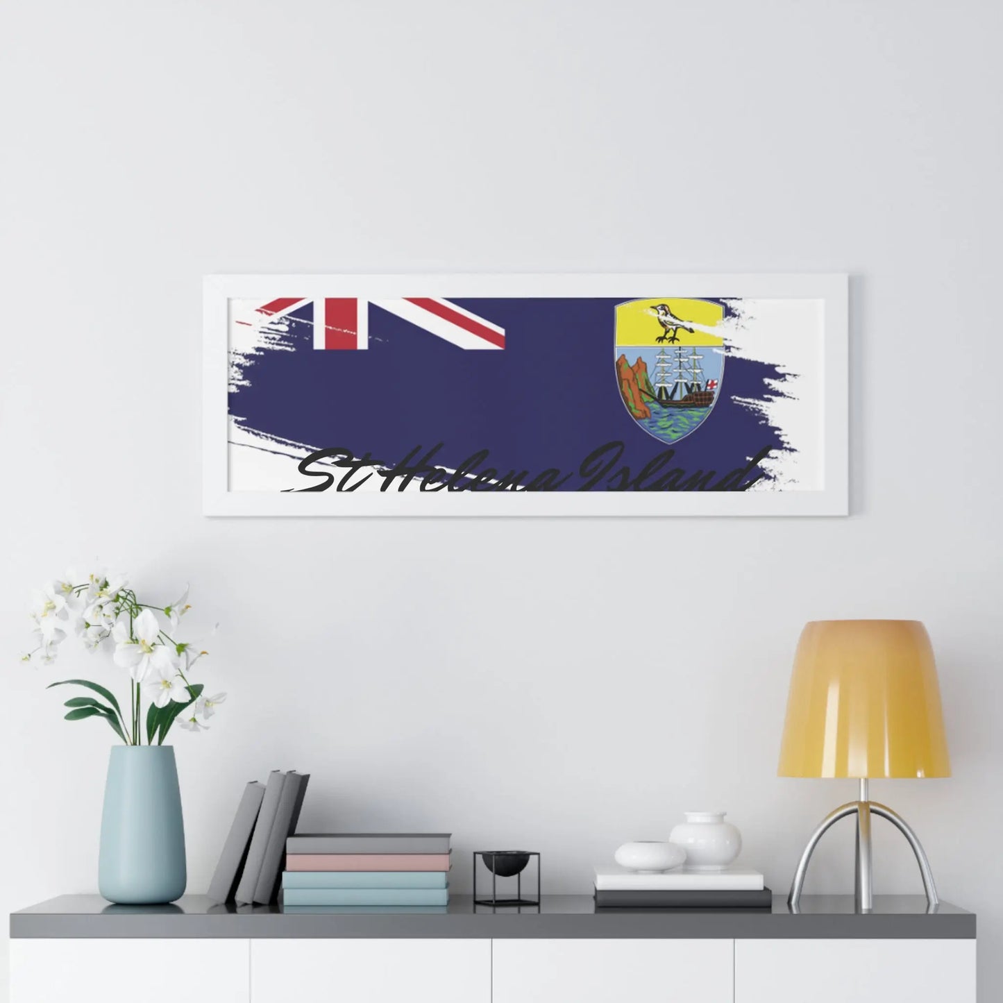 St Helena Island Framed Horizontal Poster - Simply Saint Designz