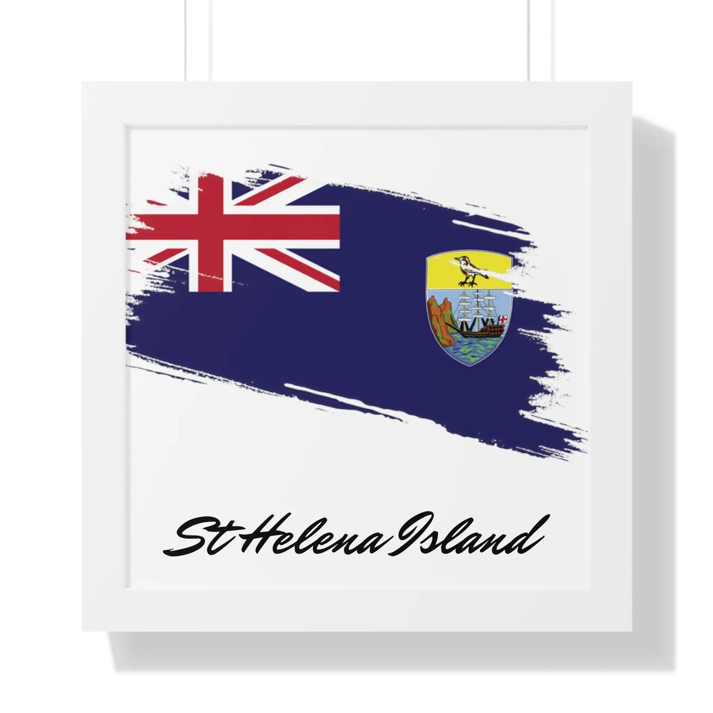 St Helena Island Framed Horizontal Poster - Simply Saint Designz