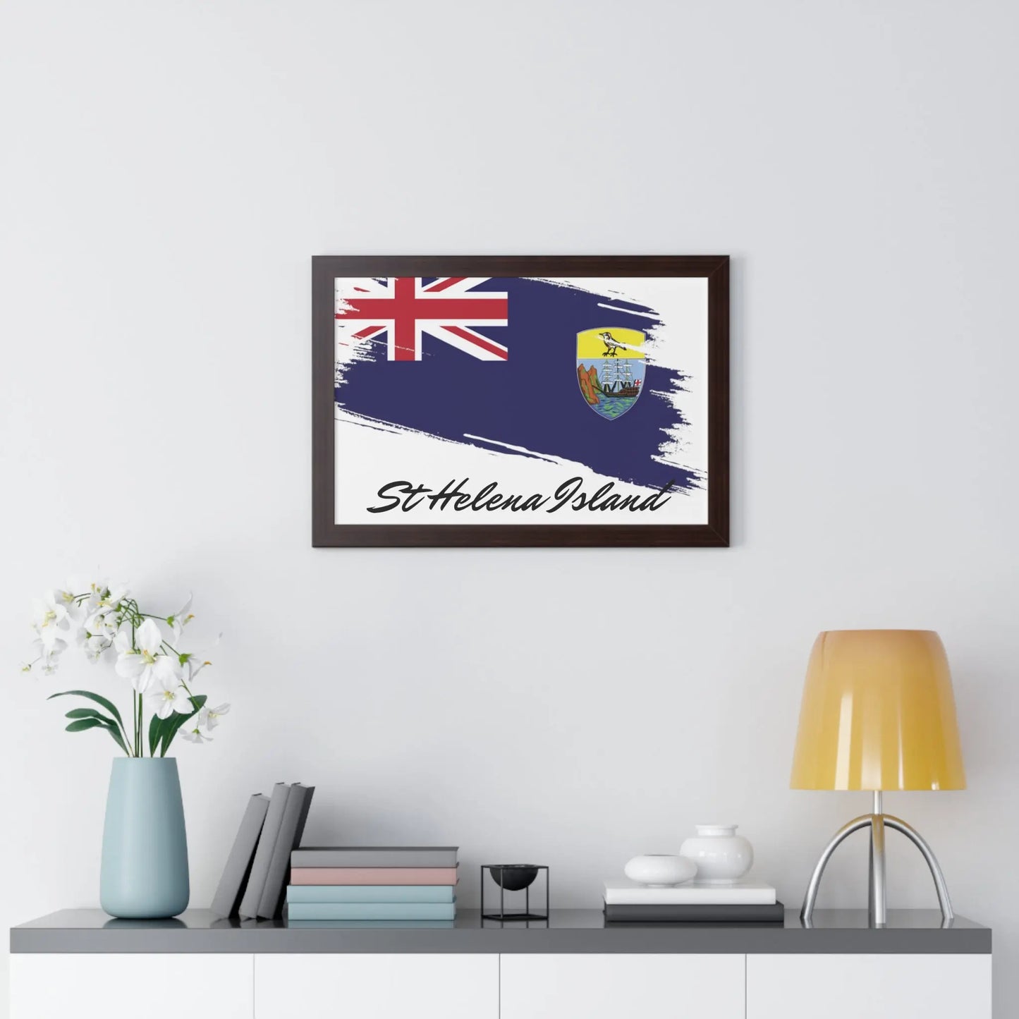 St Helena Island Framed Horizontal Poster - Simply Saint Designz