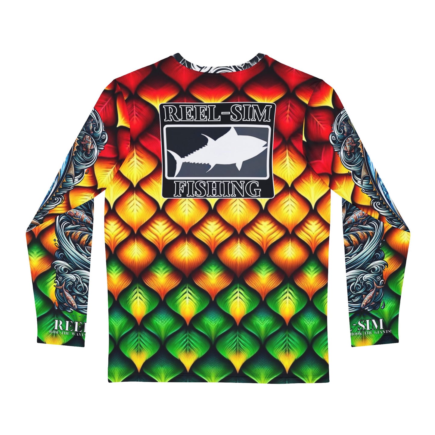 Reel Sim Long Sleeve Shirt (AOP) Rasta Scales