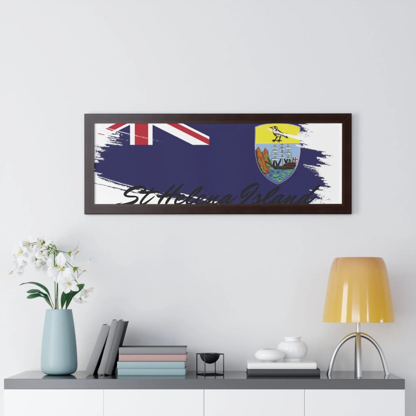 St Helena Island Framed Horizontal Poster - Simply Saint Designz