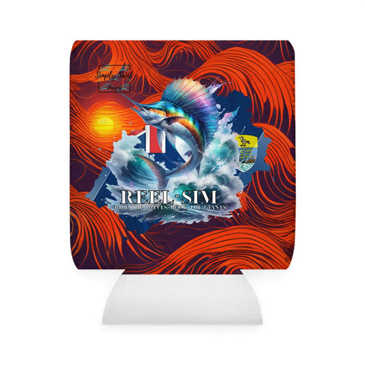 Reel Sim Can Cooler Sleeve (Sunset Wave) - Simply Saint Designz